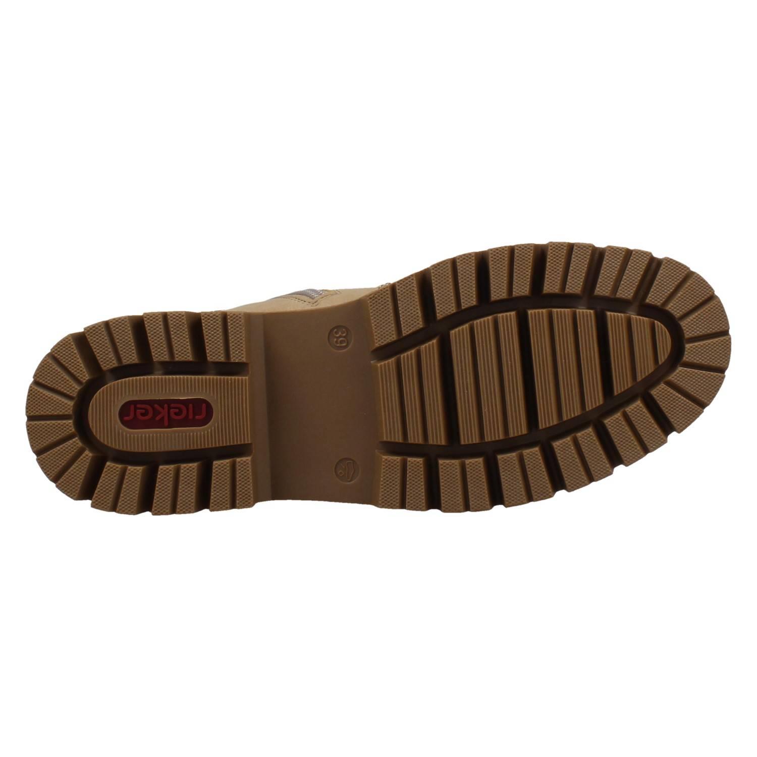 Femmes Rieker Doublé Chaud Météo Résistant Plateforme Bottines, Léopard Z9430 - Bild 10 von 10