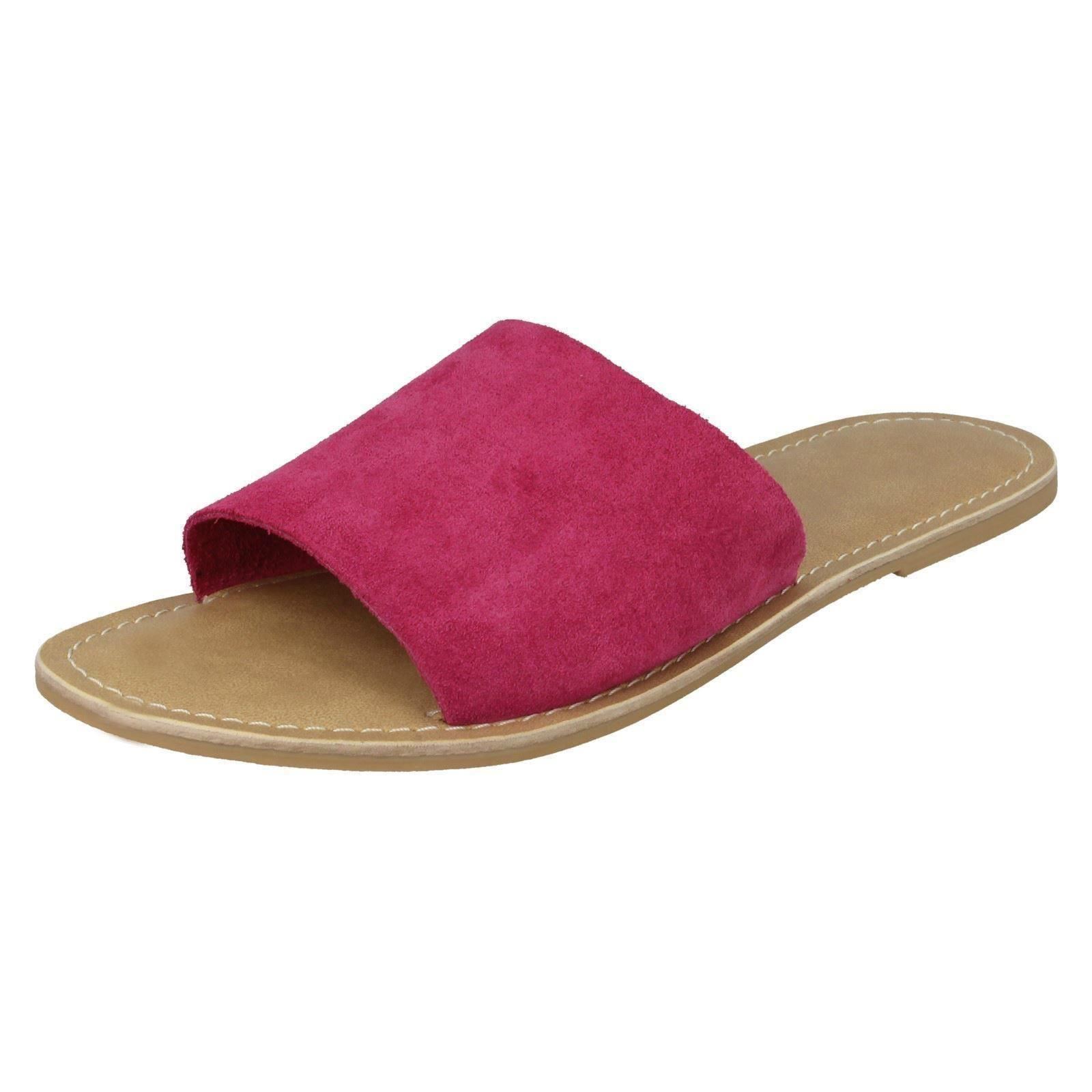 Ladies Leather Collection Suede Mule Sandals - Picture 29 of 55