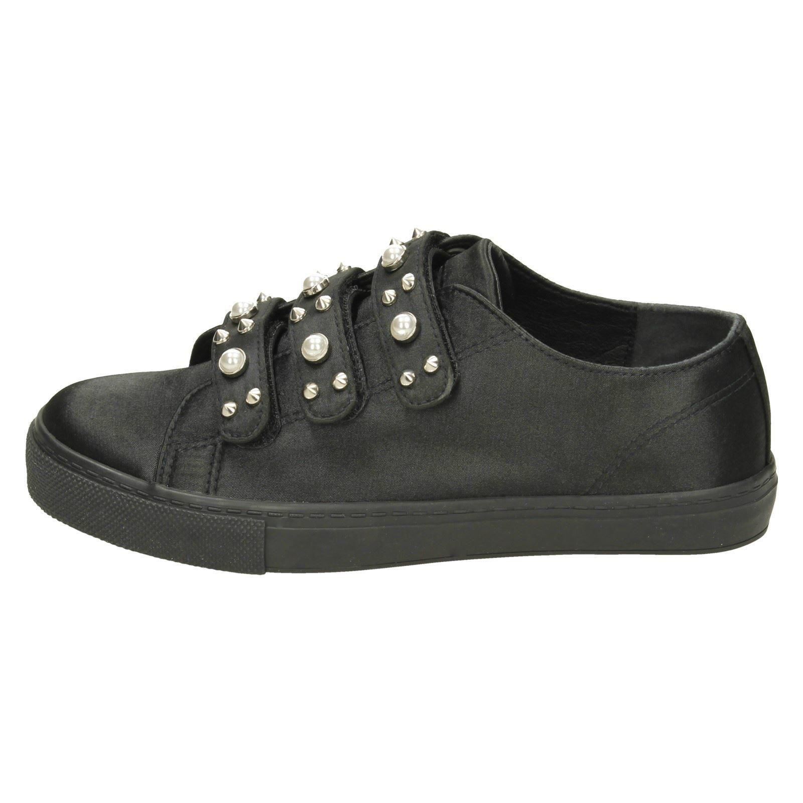 Ladies Spot On Pearl - Strap Trainers F8R0359 - Picture 5 of 28
