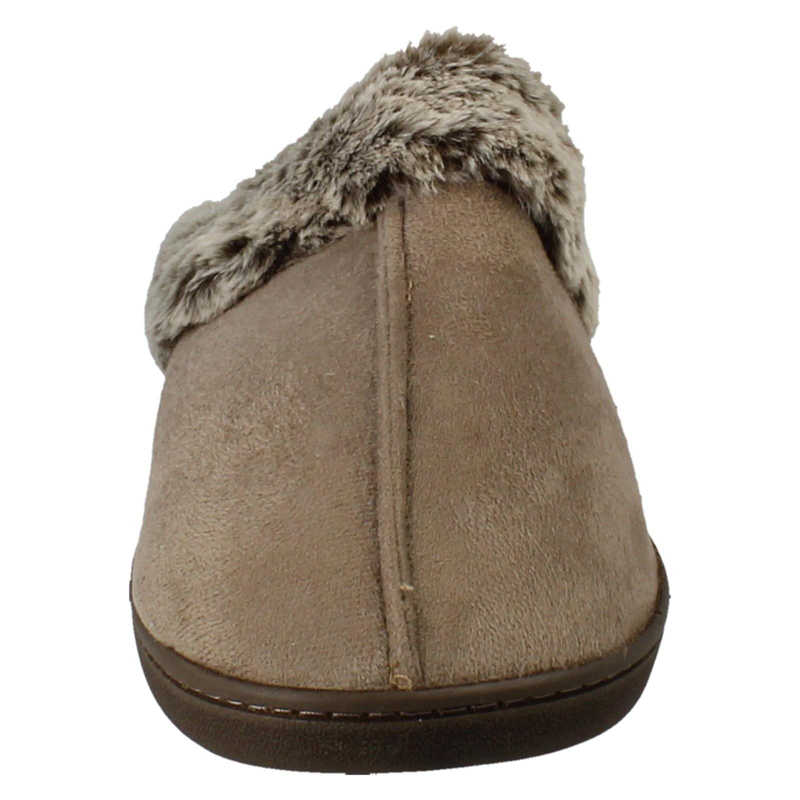 Laddies Padders Fur Lined Machine Washable Wide Fit Mule Slippers Florrie - Picture 18 of 19