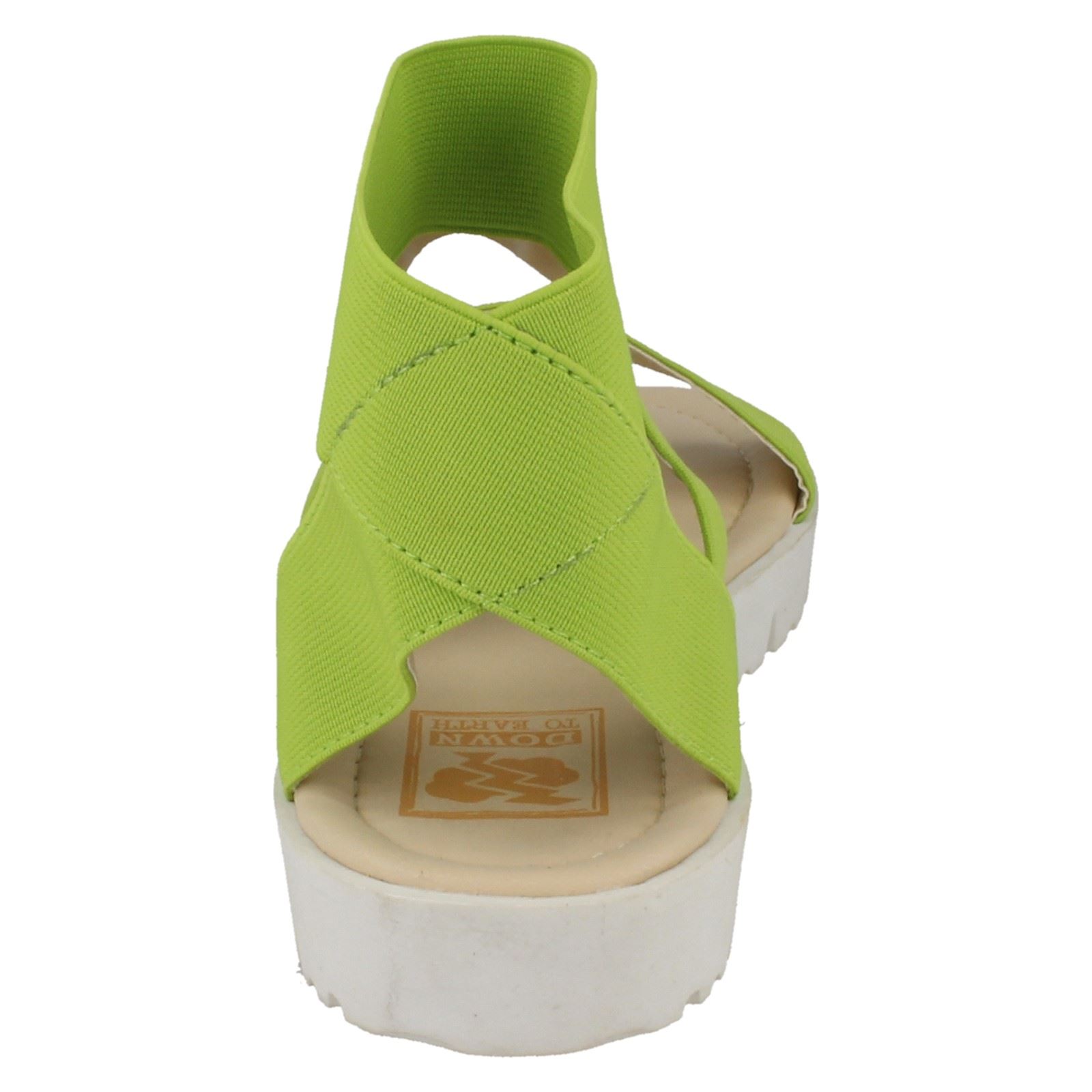 Ladies Elasticated Flat Sandals *Down To Earth* | eBay