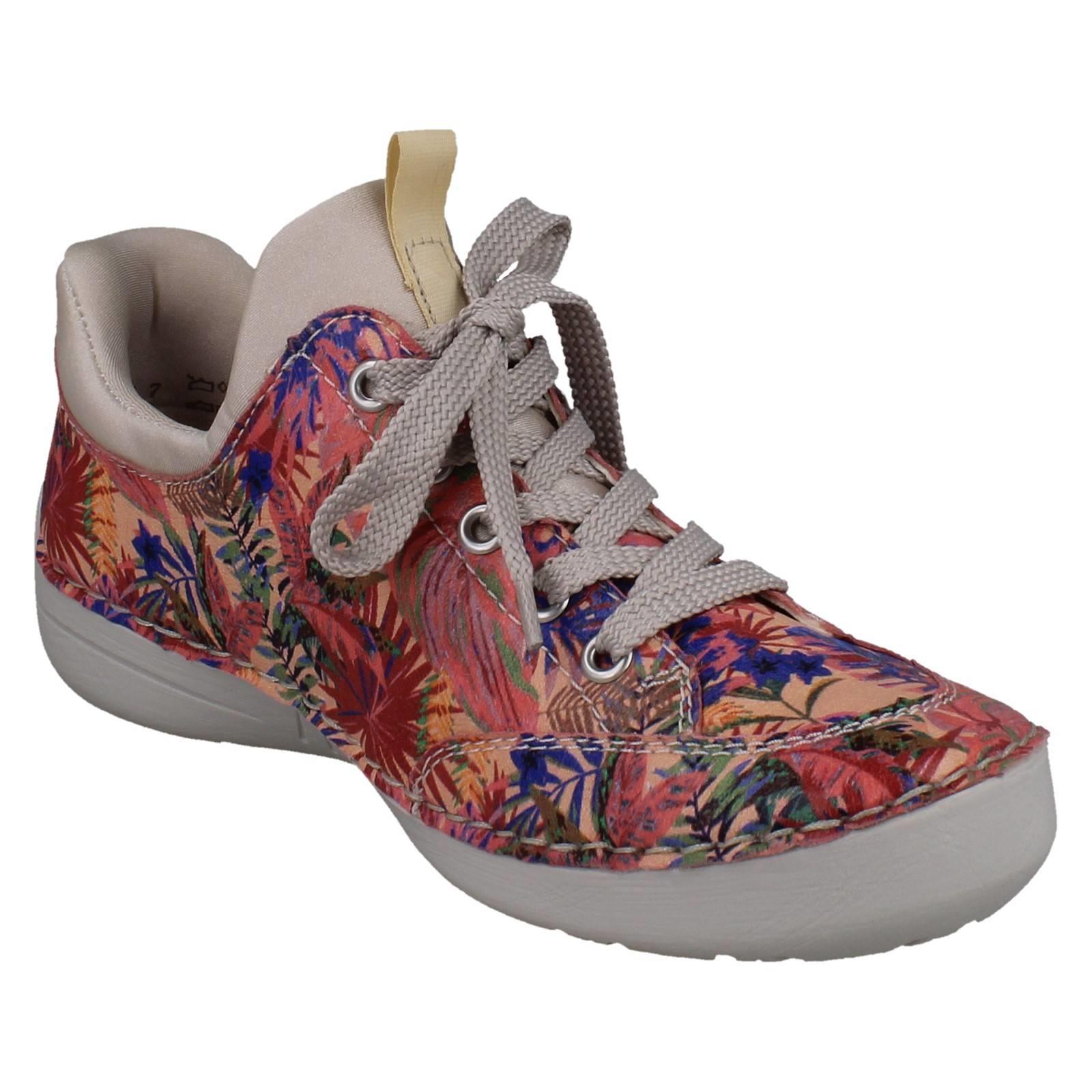 Ladies Rieker Ready2Go Slip On Synthetic Jungle Print Trainers 52567 - Picture 8 of 10