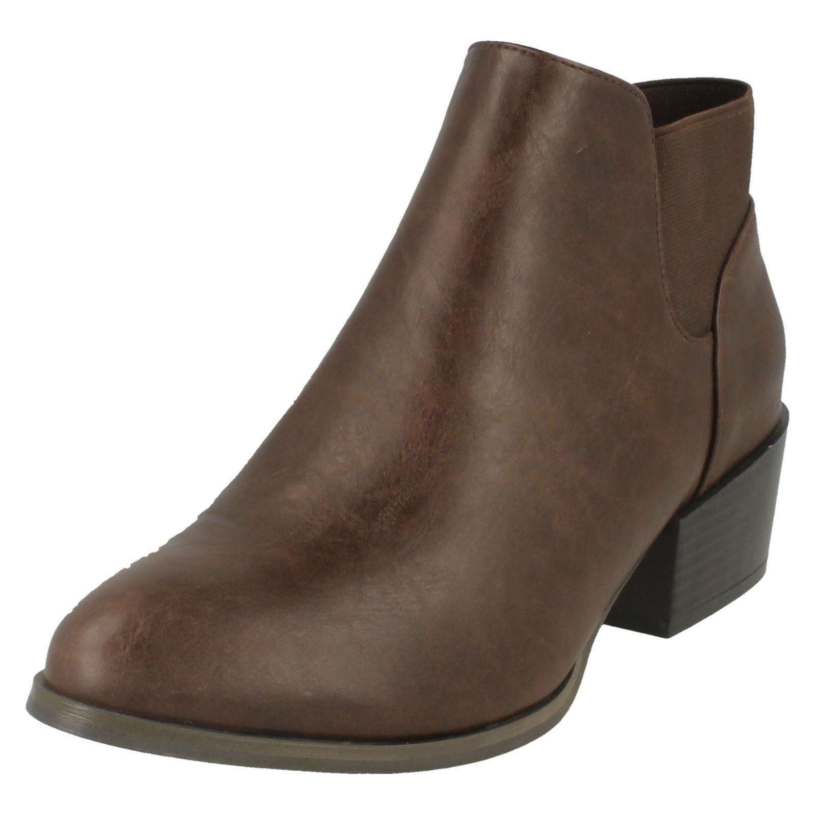 Ladies Spot On F5R0230 Heeled Ankle Boot - Picture 11 of 28