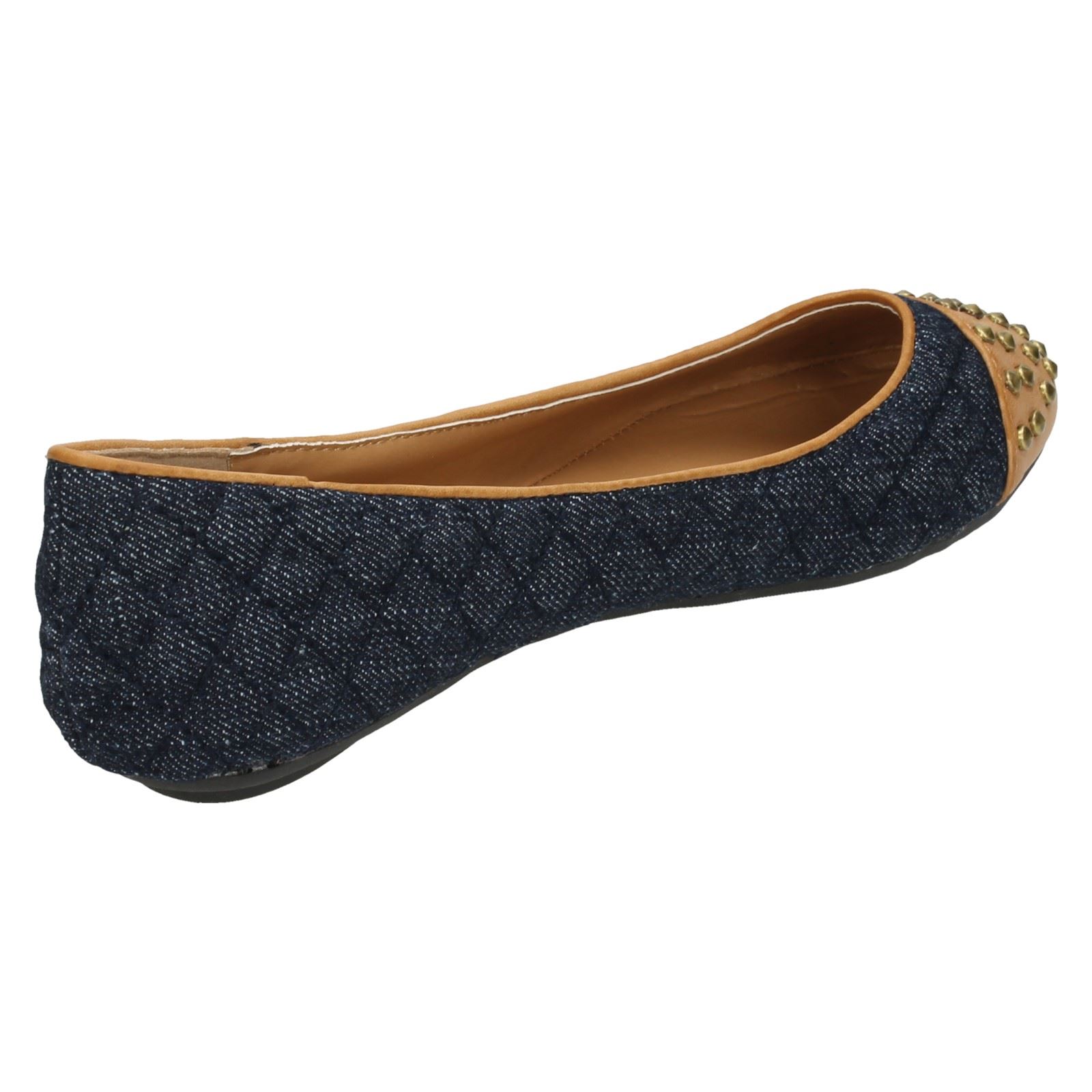 Anne Michelle Ladies Flat Ballerina Shoe - Picture 6 of 10