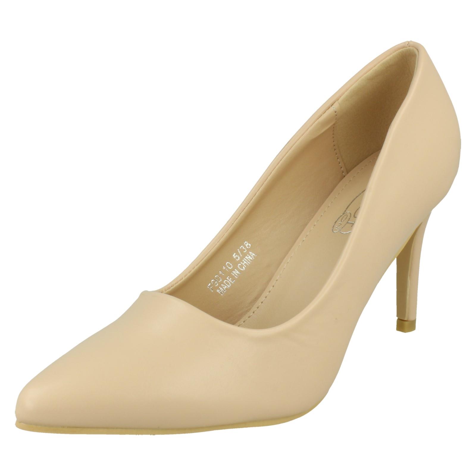 Damen Spot On Weite Passform High Heels Schuhe F9R0110