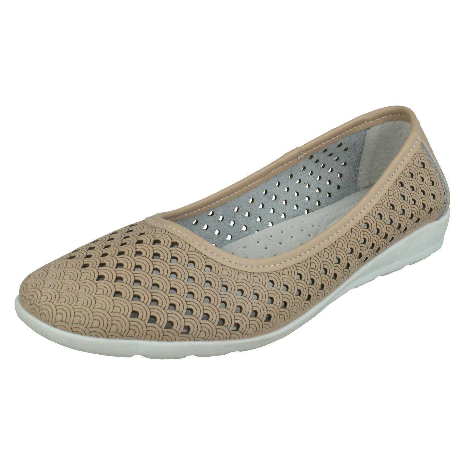 Ladies Eaze Synthetic Slip On Casual Ballerina Shoes - Picture 21 of 47