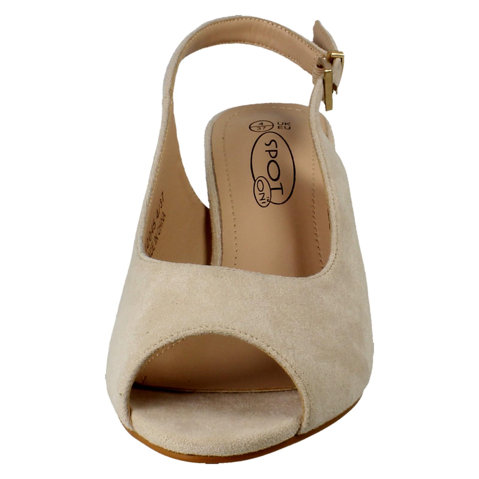Sandalias De Dama Spot On Peep Toe Con Hebilla De Ajuste Amplio - F1R2045 - Imagen 63 de 73
