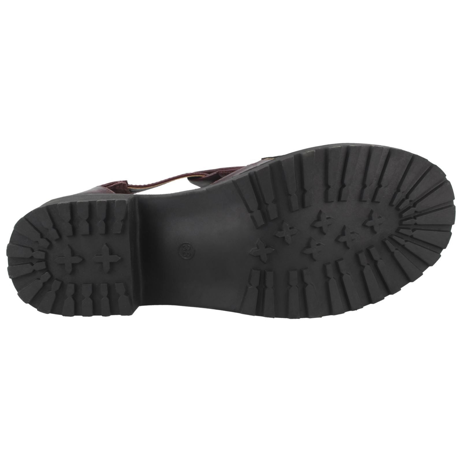 Ladies Spot On Synthetic Buckle Strap Shoes - Picture 19 of 19