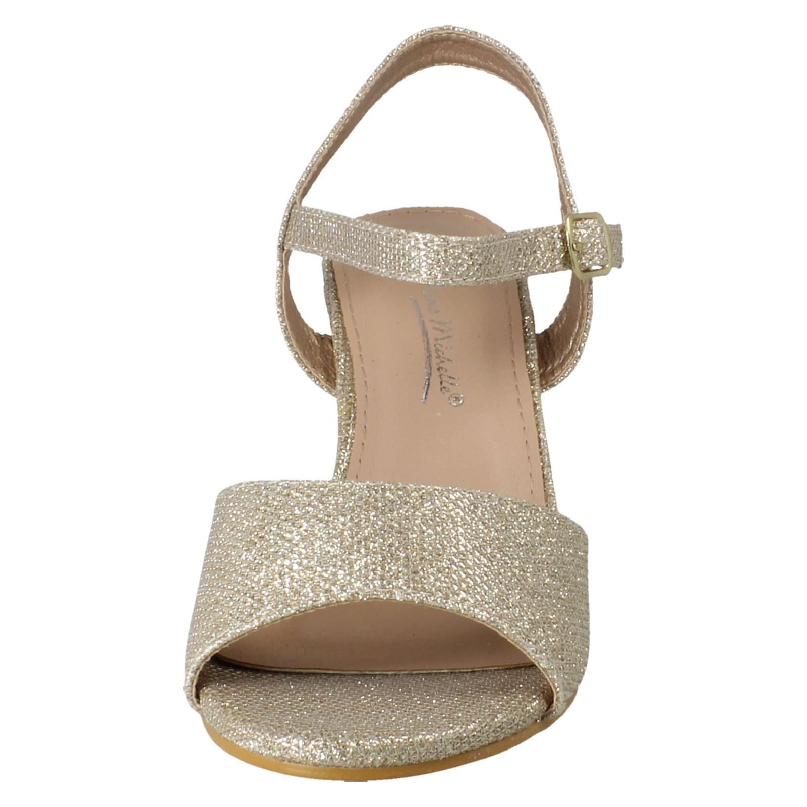 Sandalias de tacón formales de ajuste ancho con cierre de hebilla Anne Michelle para dama "F1R2114" - Imagen 27 de 46
