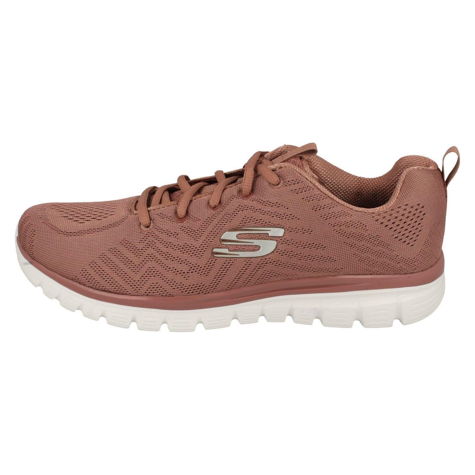 color Las de Everyday conectan Lace señoras Textile Trainers rosa Skechers Up malva Casual se FCFPqg