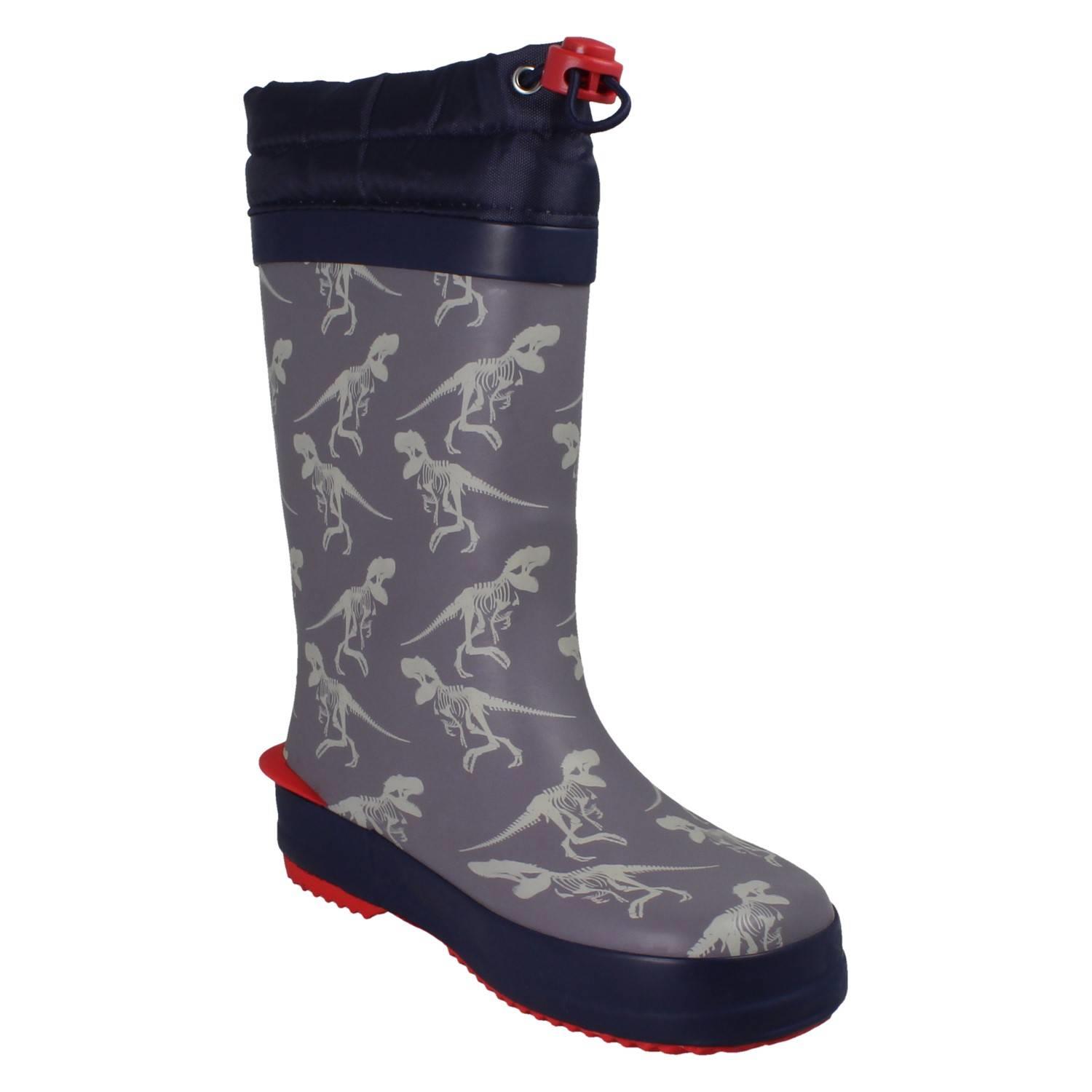 Childrens Clarks Creature Detailed Toggle Top Wellington Boots 'Tarri Race' - Picture 35 of 54