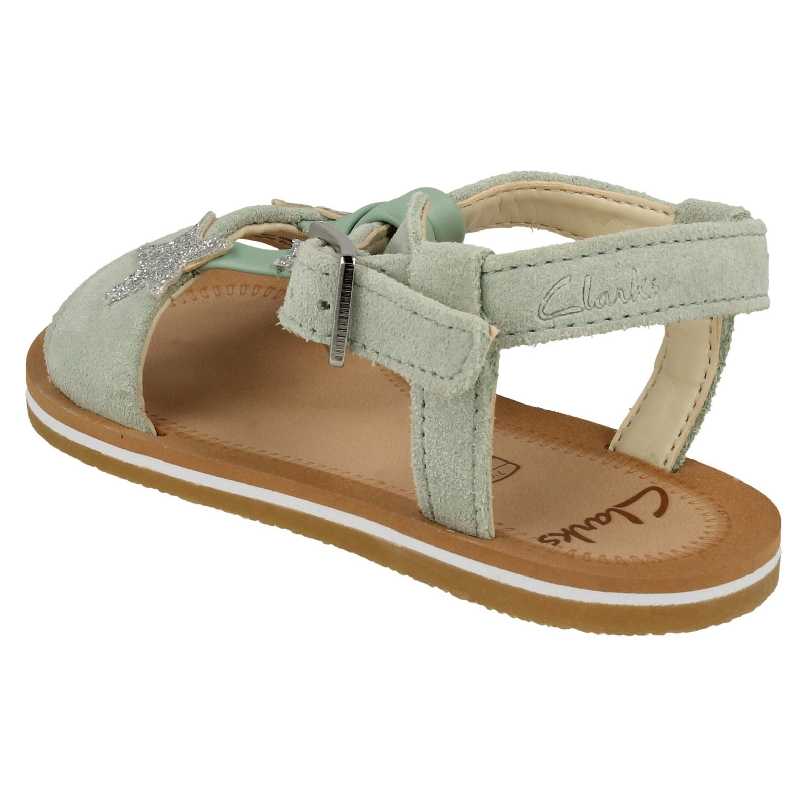 Mädchen Clarks Stylisch Star Detailliert Riemchensandalen Finch Sommer T - Picture 4 of 19