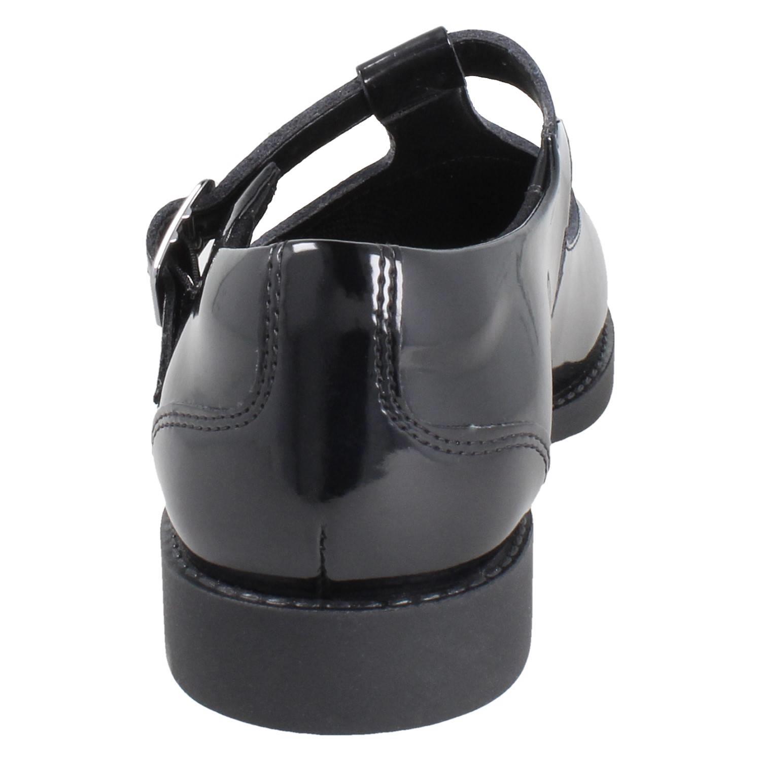 Ragazze Clarks Colletto Imbottito Classico Leather a T Fibbia Scuola Scarpe Tapa - Foto 3 di 20