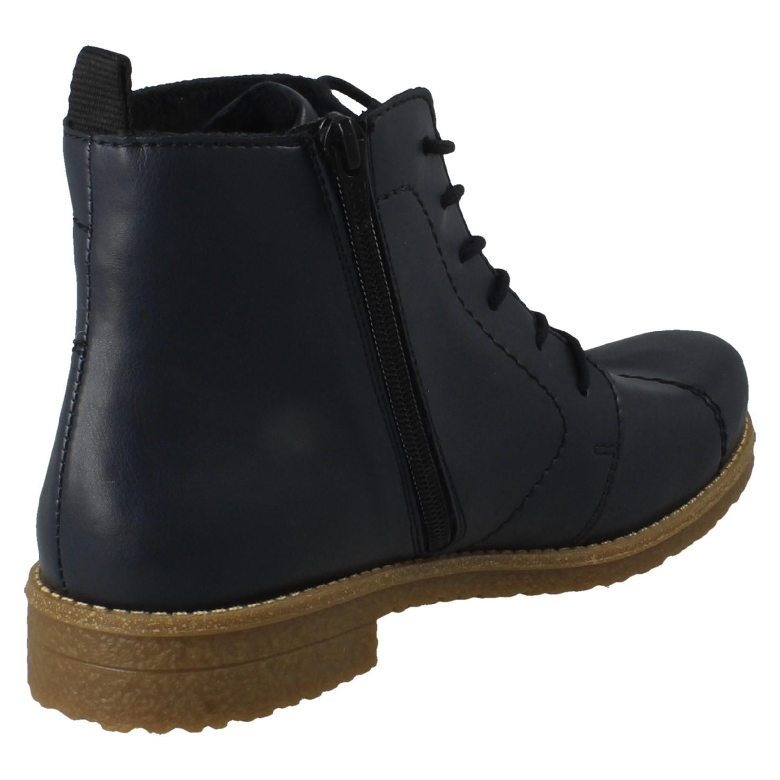 Mujer Rieker Forro Polar Cremallera Y Cordones Cierre Botines '73500' - Imagen 6 de 10