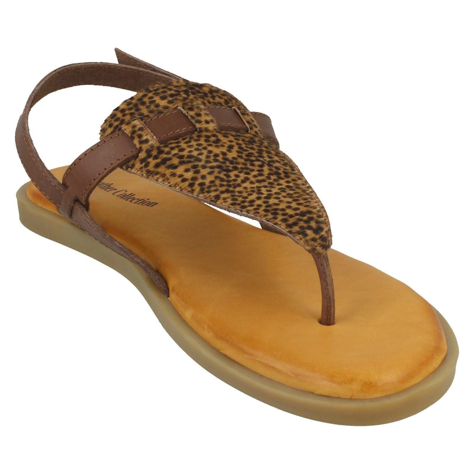 Ladies Leather Collection Animal Print "Sandals" - Picture 17 of 28