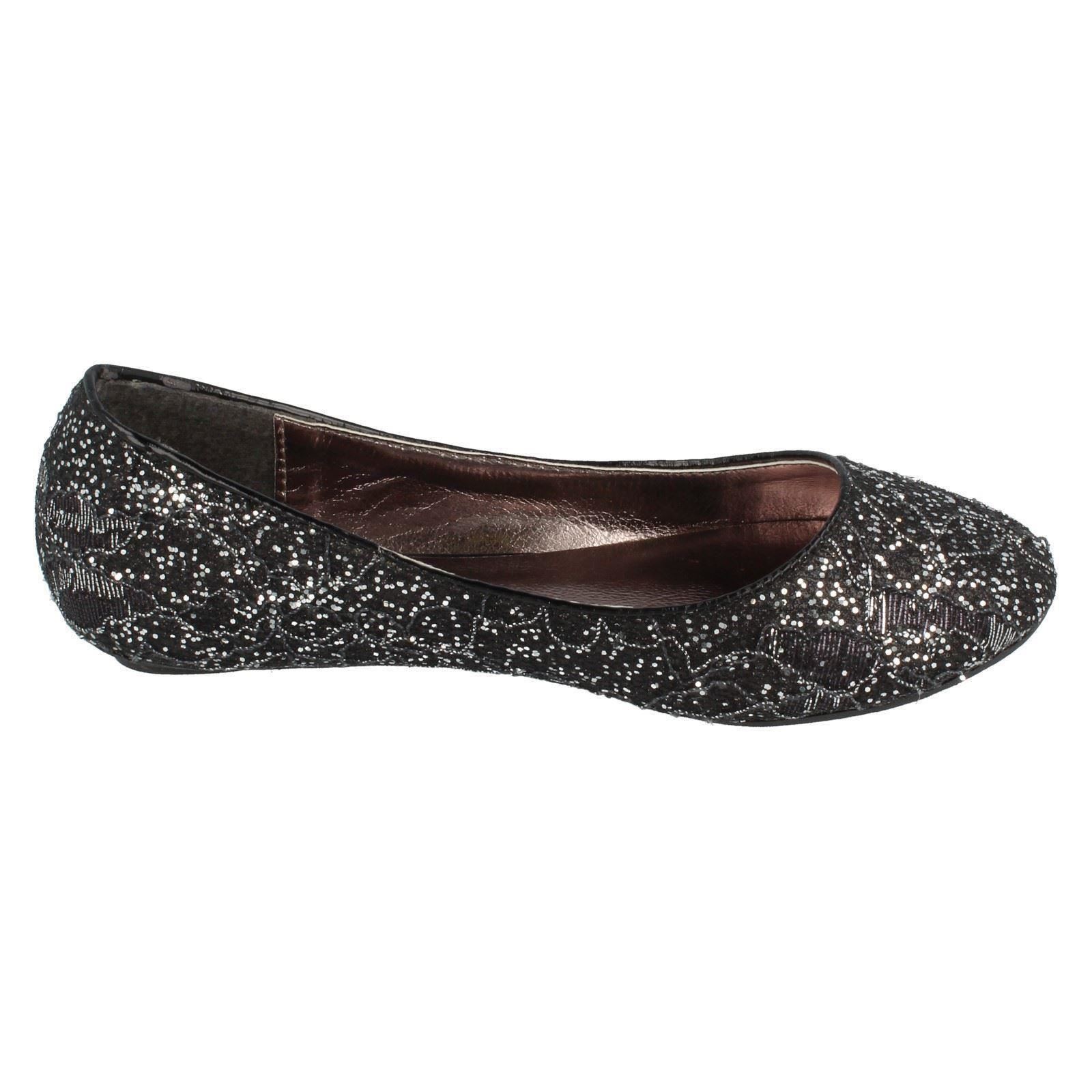 Girls Cutie Glitter Slip On Shoes 'H2R239' - Picture 8 of 19