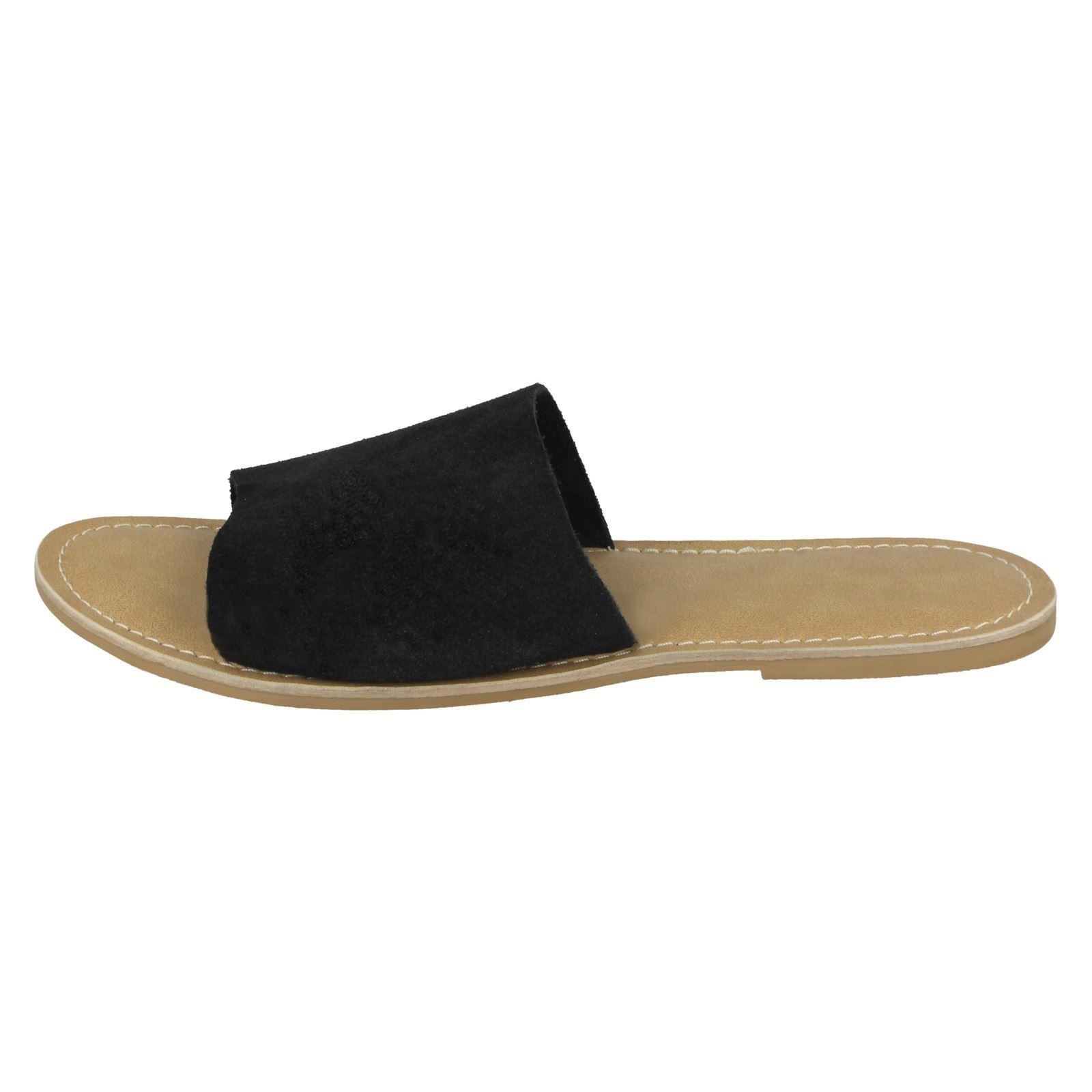 Ladies Leather Collection Suede Mule Sandals - Picture 3 of 55
