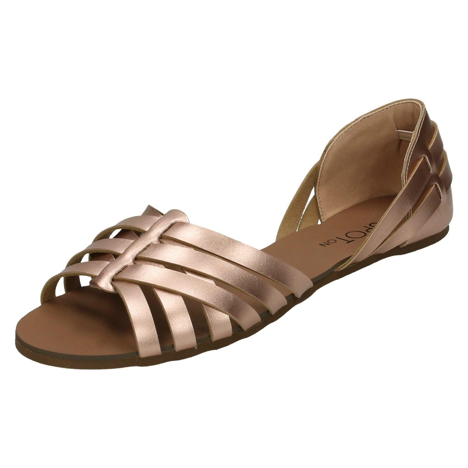 Sandalias Planas Tejidas Con Tiras Spot On Para Dama F0R0051 - Imagen 20 de 28