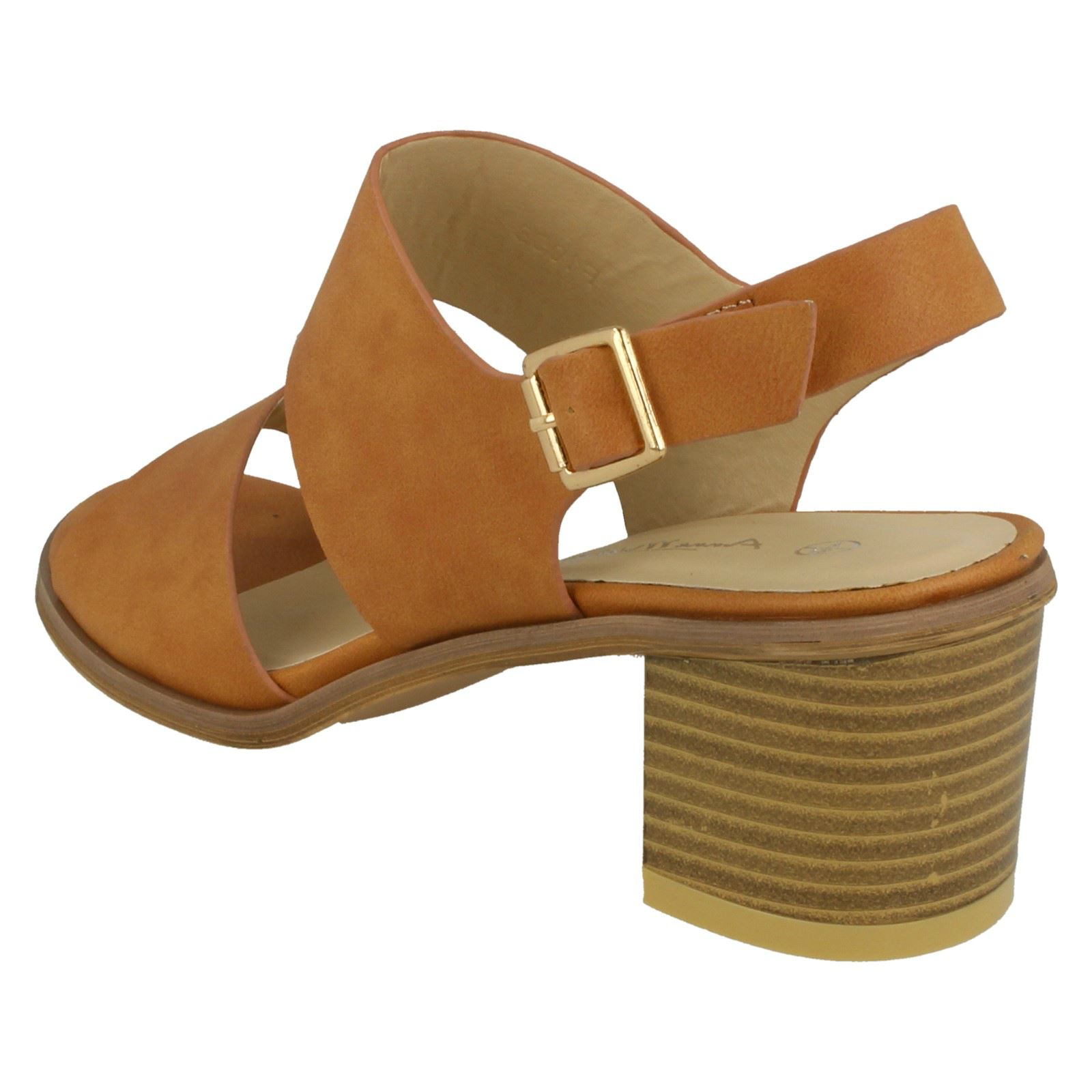 Ladies Anne Michelle Ankle Strap Casual Sandals With A Buckle Fastened Strap - Picture 18 of 28