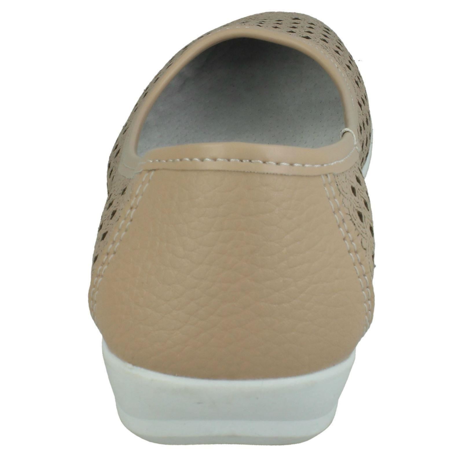 Ladies Eaze Synthetic Slip On Casual Ballerina Shoes - Picture 22 of 47