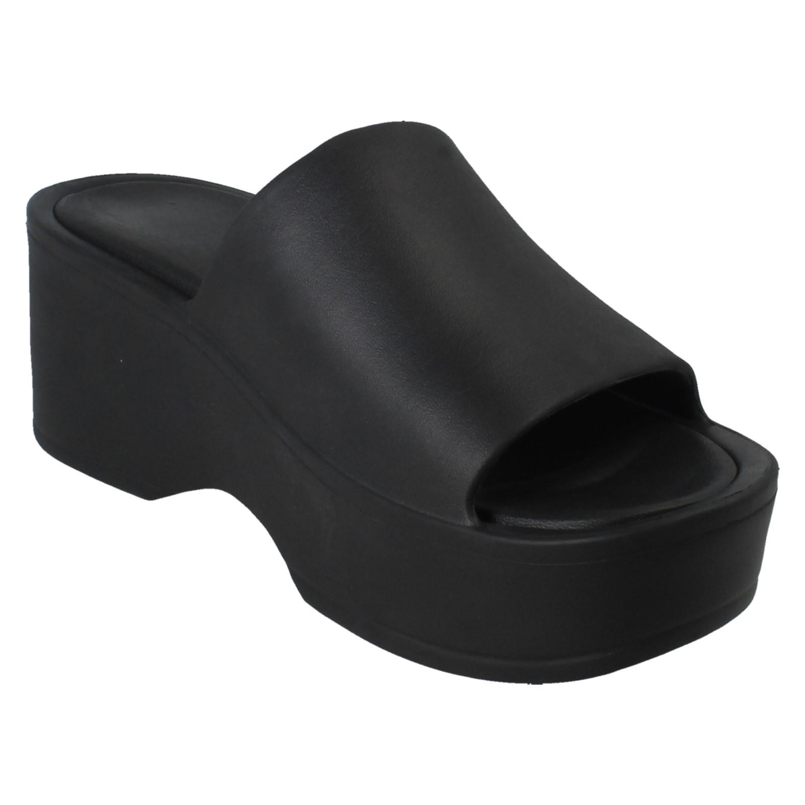 Sandalias deslizantes con plataforma de cuña alta "F1R2100" para dama - Imagen 8 de 10