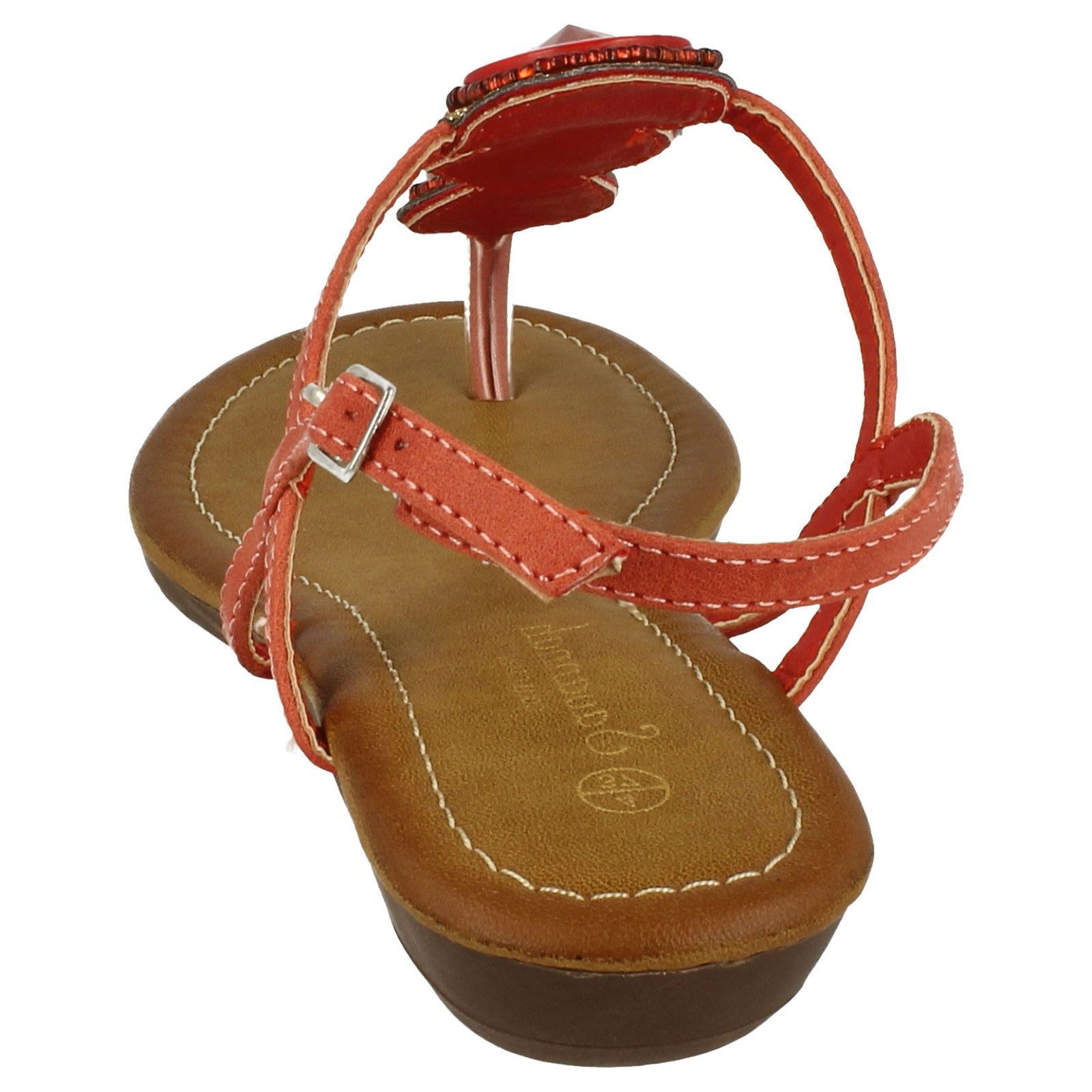 Ladies Savannah Large Stone Toe Post Sandals