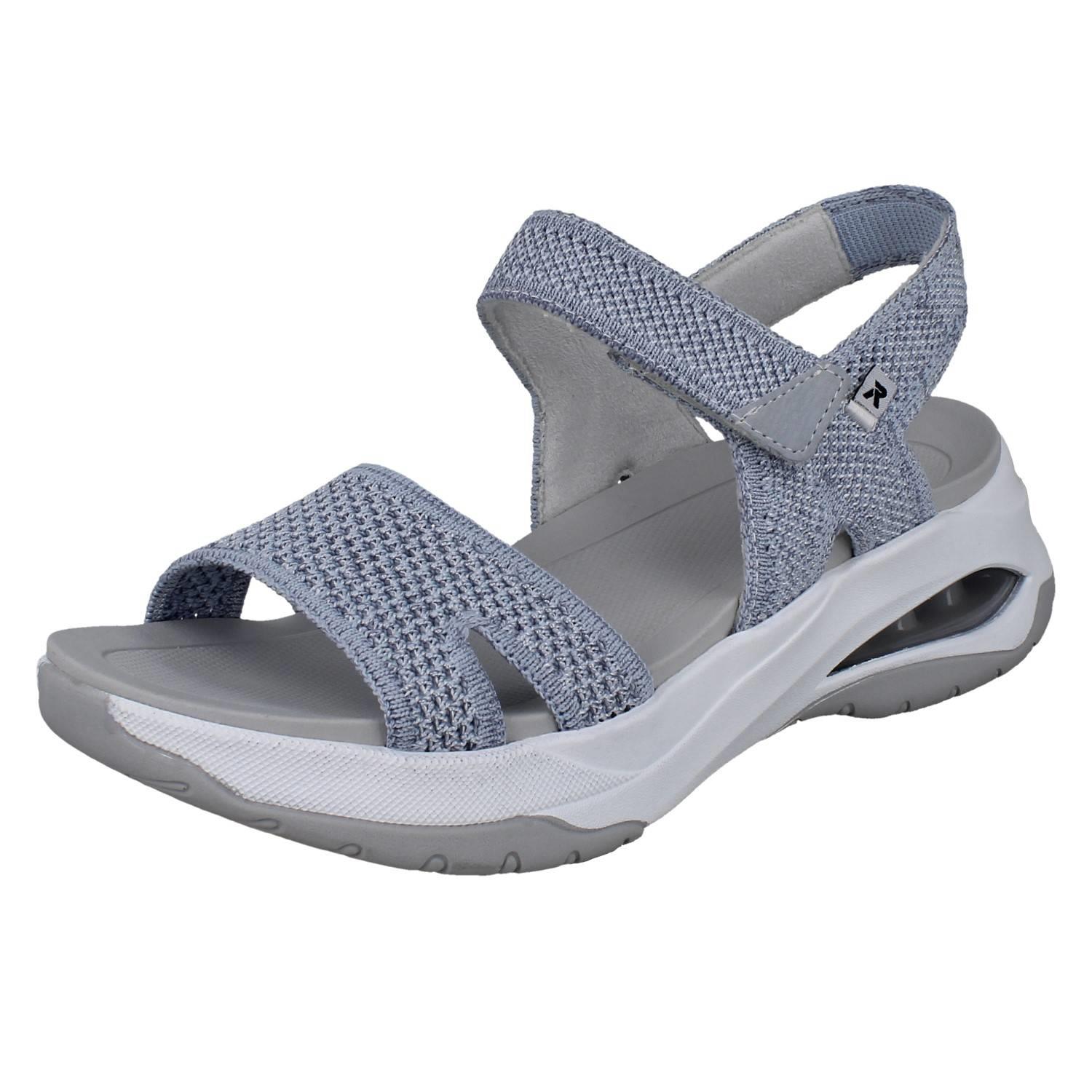 Sandalias de verano Rieker deportivas de cuña tejida textil para dama 'W3152' - Imagen 2 de 10