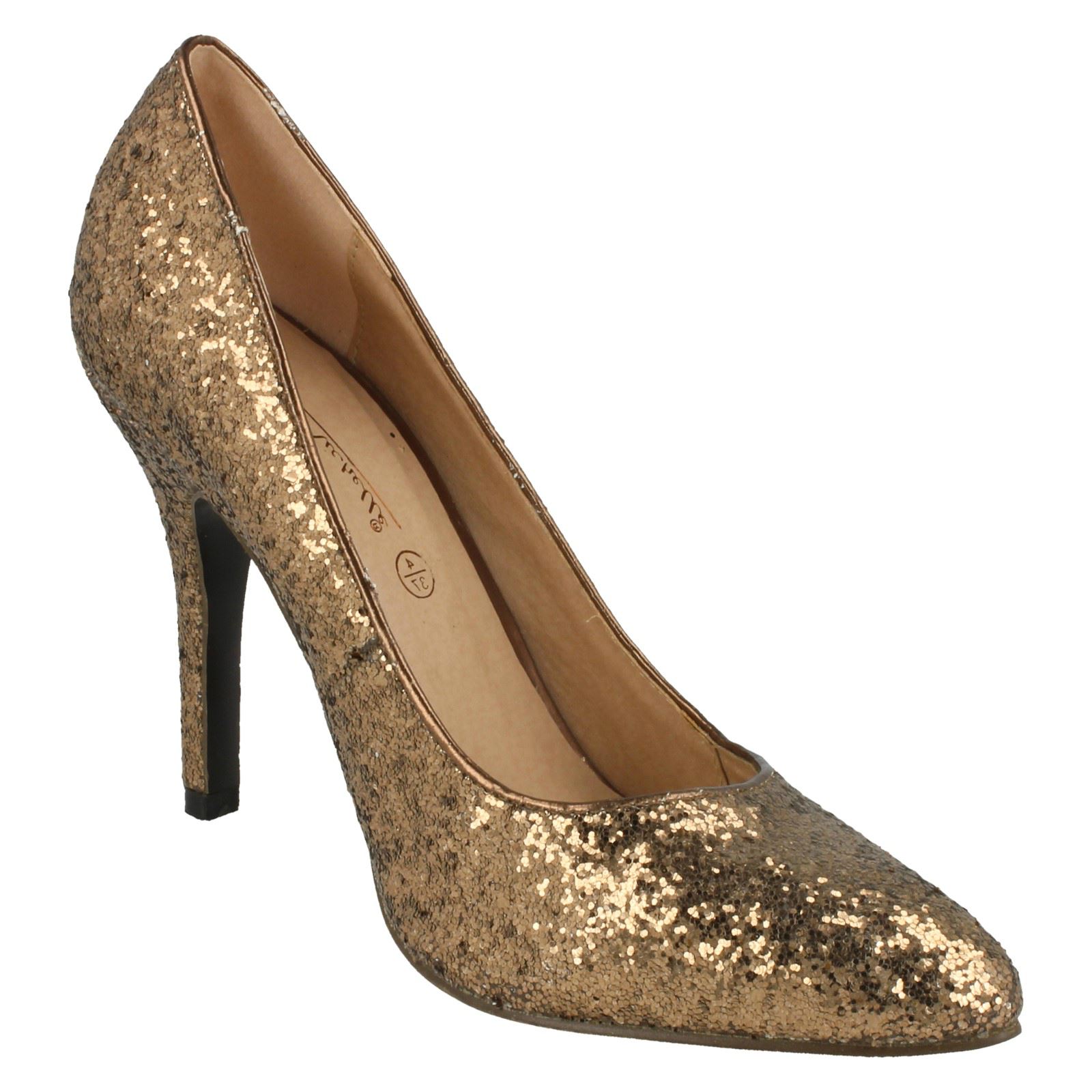 Ladies Anne Michelle Glitter Design Court Shoe - Picture 17 of 28