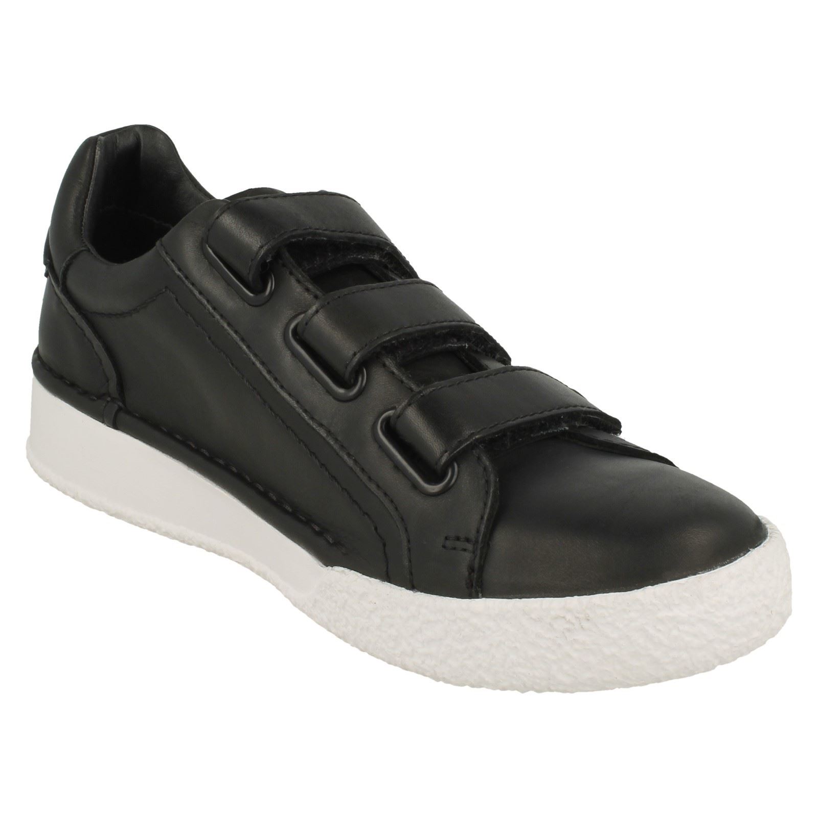 Ladies Clarks Leather Hook & Loop Casual Everyday Trainers Shoes CraftCup Strap - Picture 8 of 19