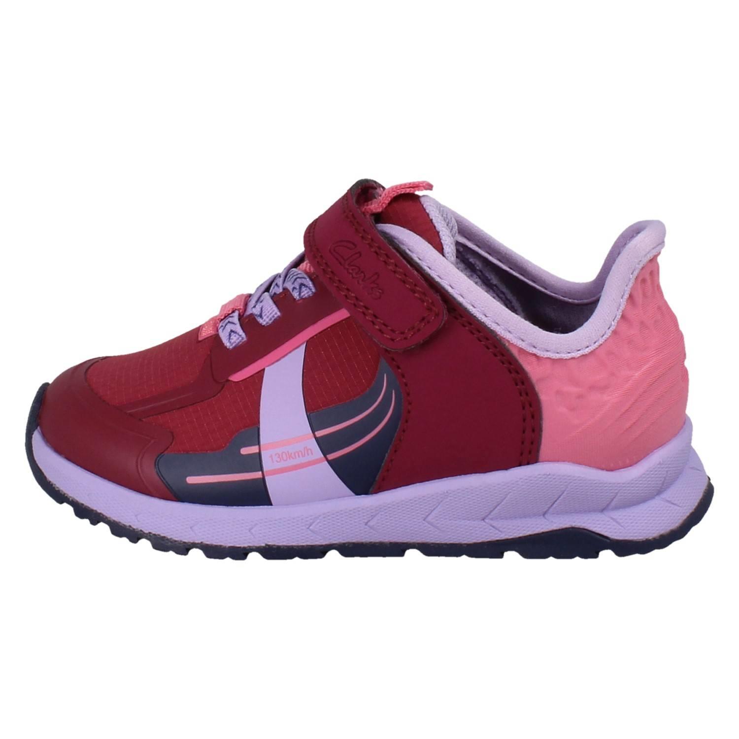 Kinder Clarks Playprints Textil Colour-Pop Cheetah Sporty Turnschuhe Selva Spur - Picture 12 of 37