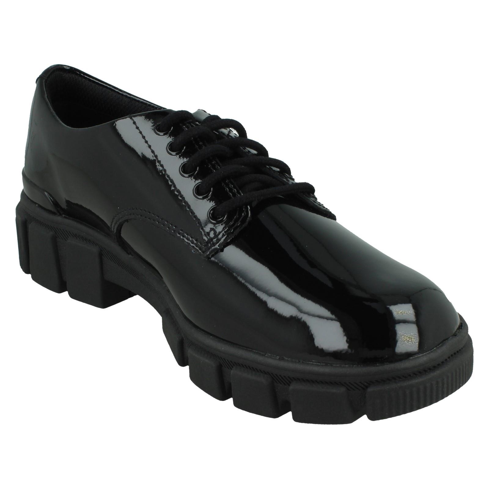 Senior Girls Clarks Leather Chunky Sole School Shoes Evyn Lace Y - Picture 17 of 19