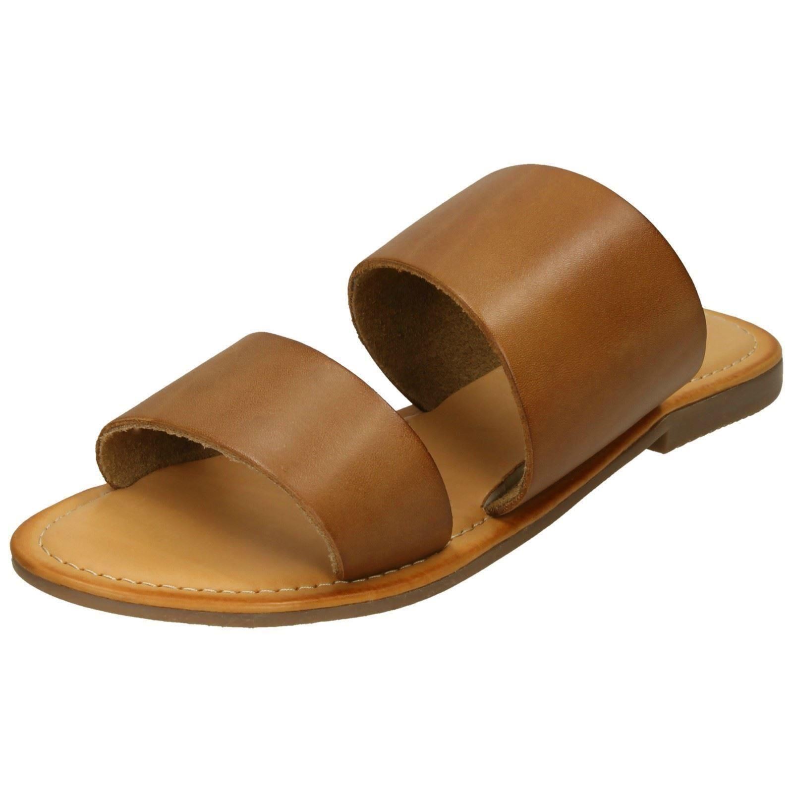 Ladies Leather Collection Double Strap Mules - Picture 11 of 28