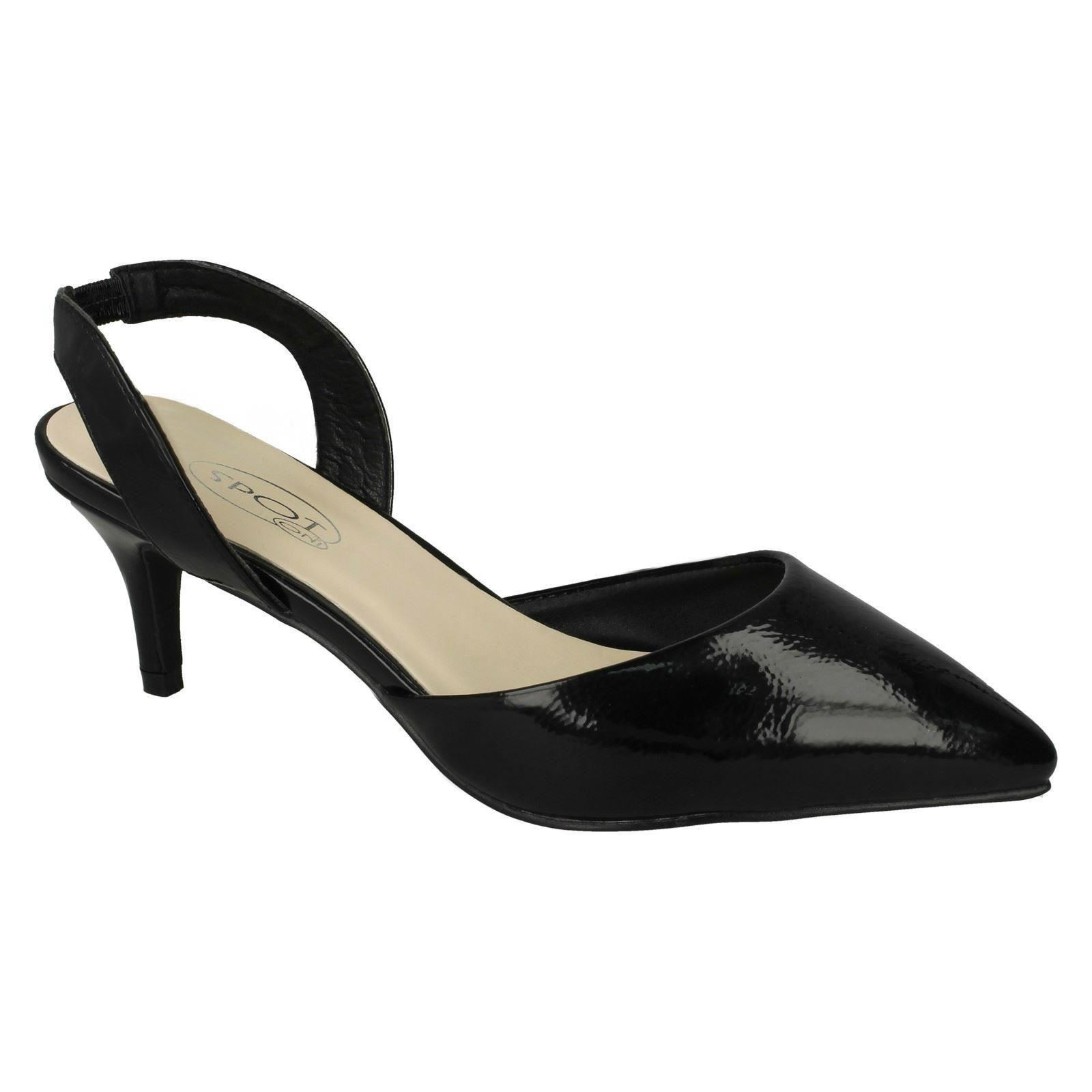 Ladies Spot On Slingback Shoes Heels *F9R0057* - Picture 8 of 73