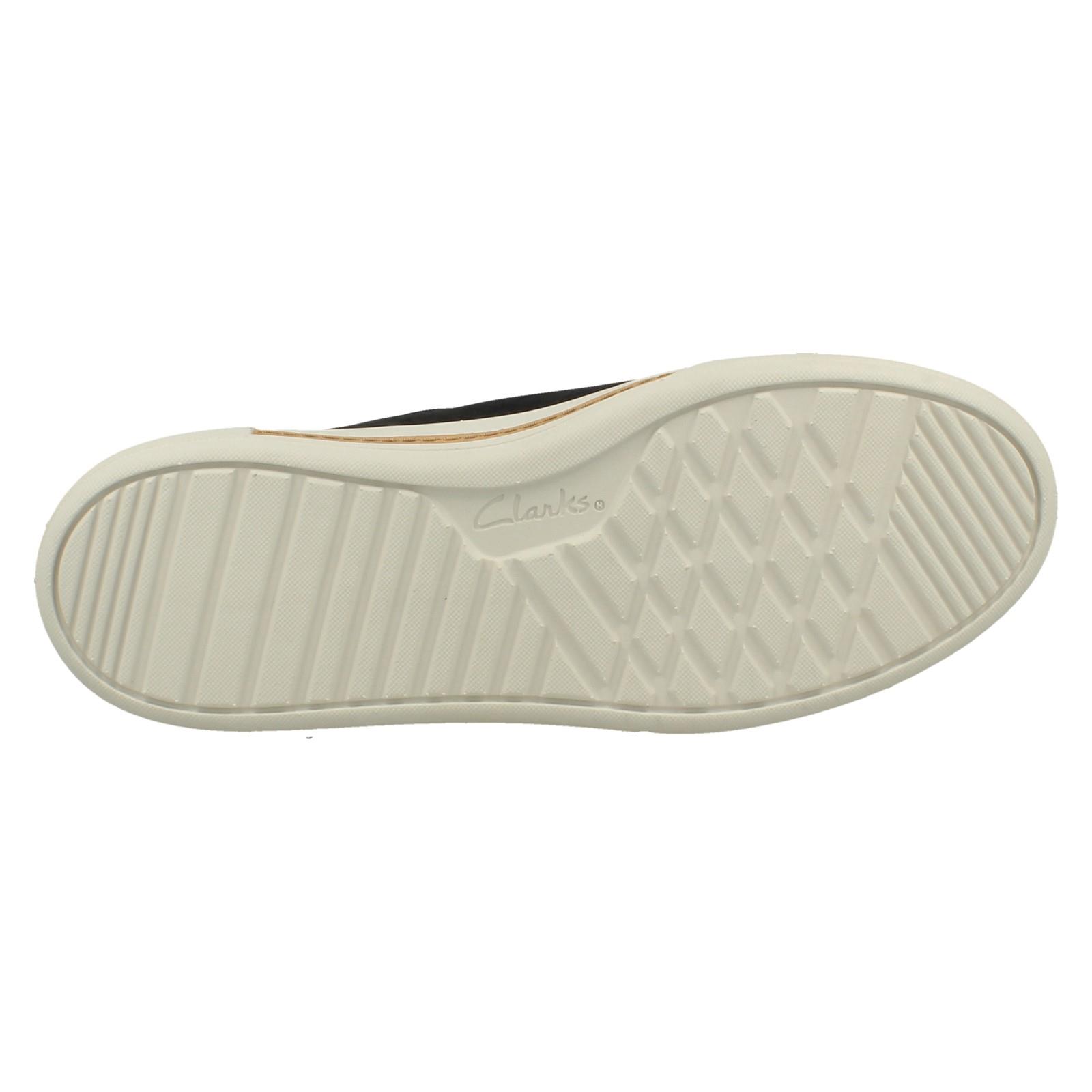 Damen Clarks Nubuk Leather Reißverschluss & Schnürer Freizeit Turnschuhe Malve - Bild 10 von 19