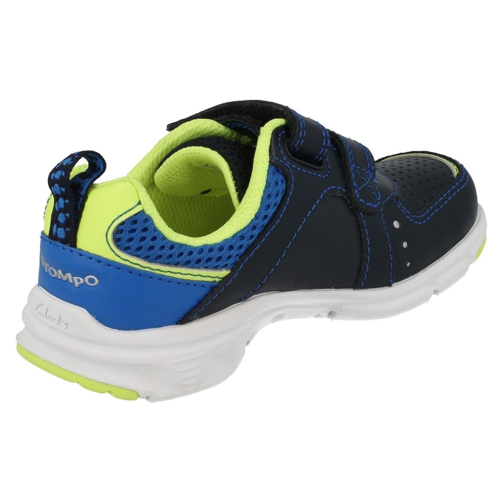 Boys Navy Themed Dinosaur azul Clarks 'roar' Trainers HrHOx