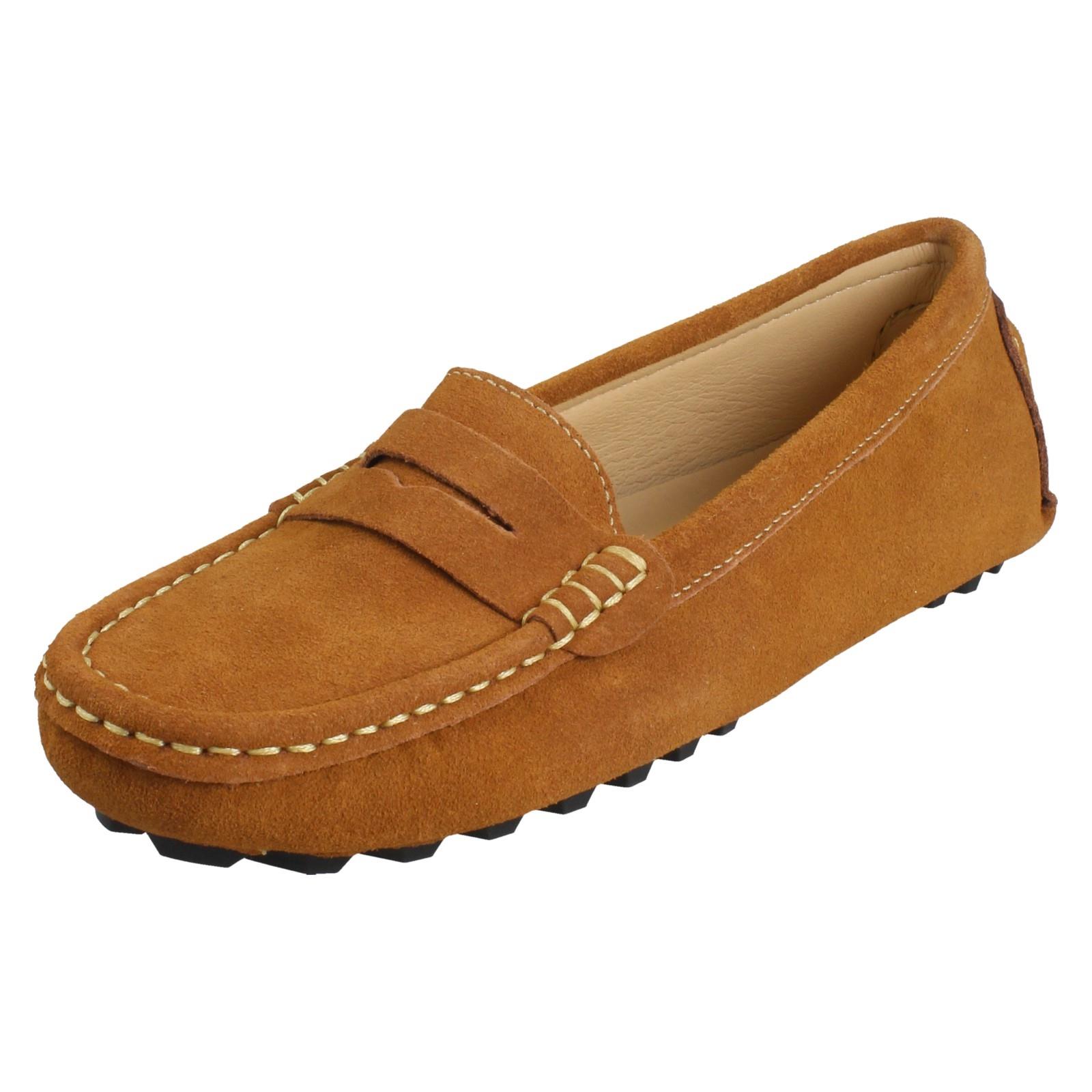 Ladies Down To Earth Suede Leather Slip On Moccasins F8R0593 - Picture 11 of 19