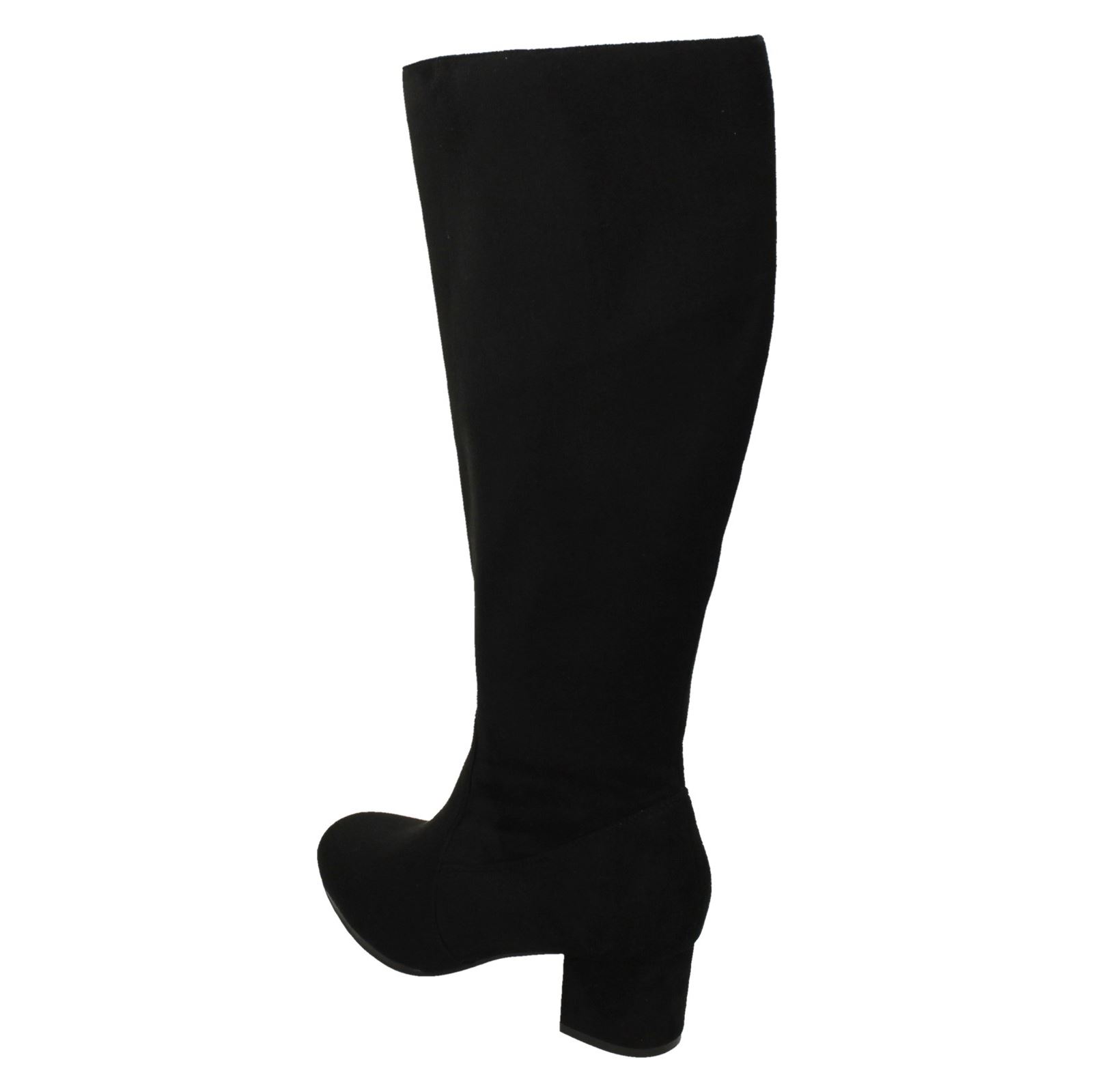 Ladies Spot On Extra Wide Fitting Knee High Boots - Picture 13 of 19