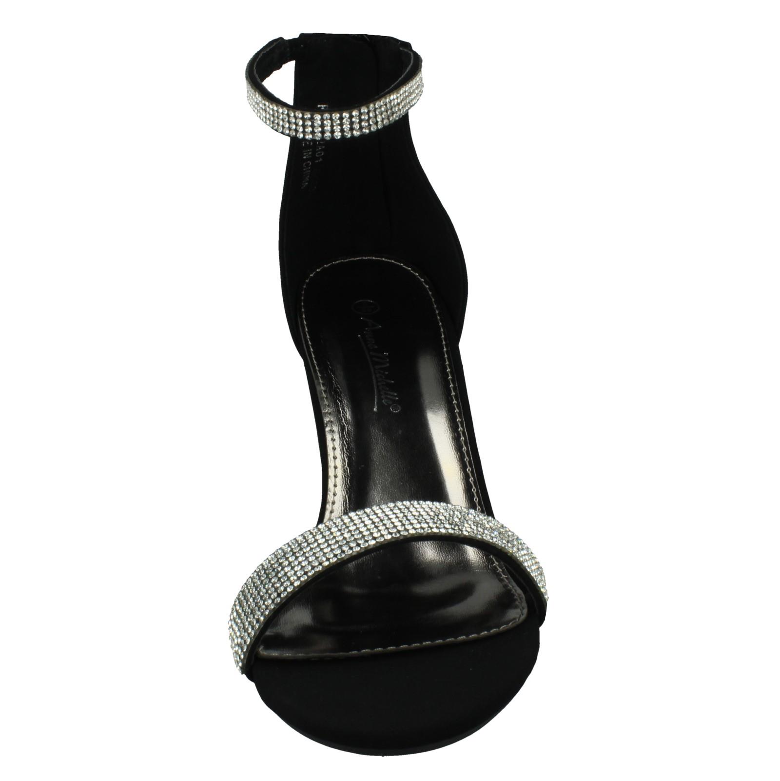 Damas Anne Michelle Calce Ancho Tacón de Bloque Diamante Mula 'F1R2052' - Imagen 3 de 19