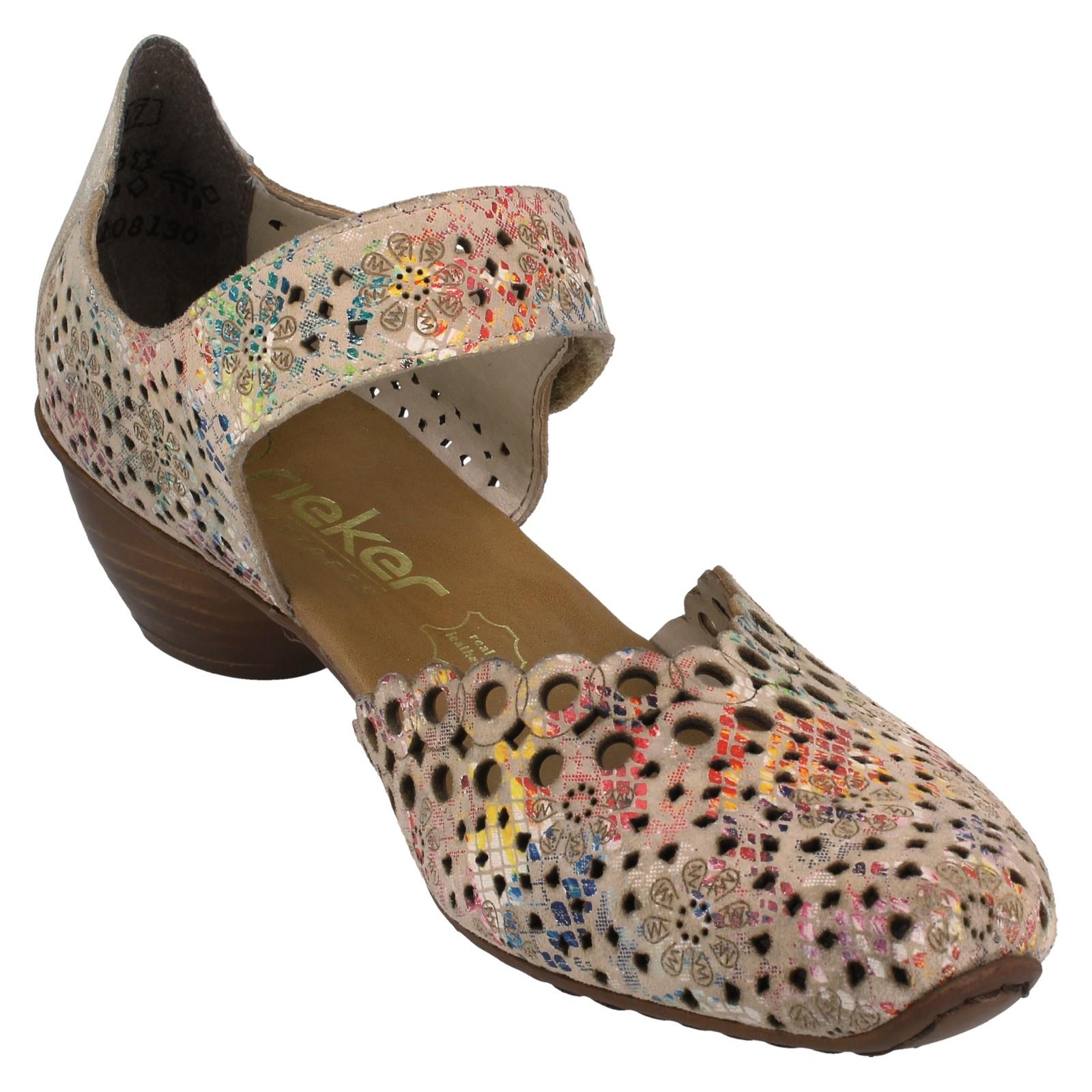 Ladies Rieker Stylish Punched Detailed Summer Shoes 43753 - Picture 62 of 64