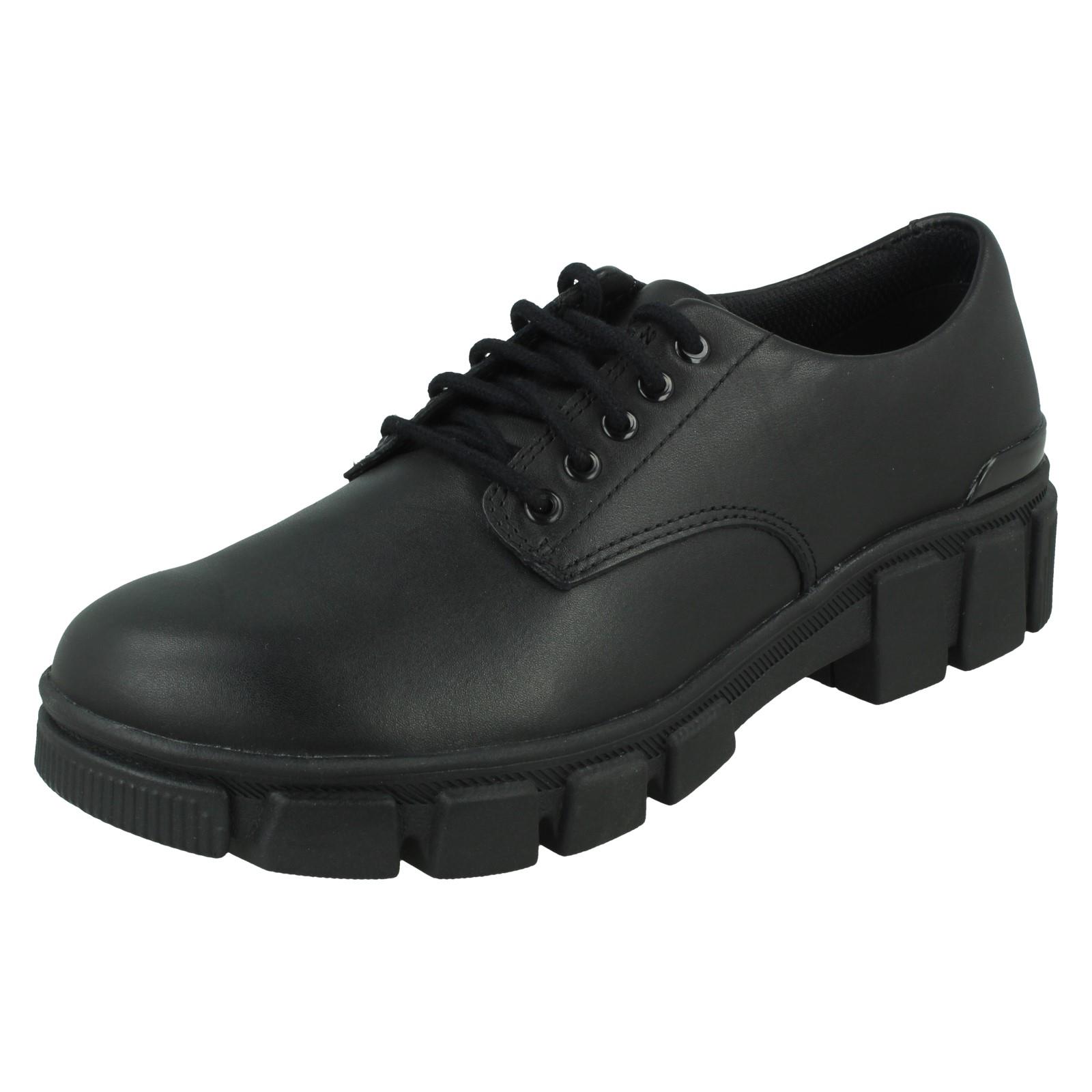 Senior Girls Clarks Leather Chunky Sole School Shoes Evyn Lace Y - Picture 2 of 19