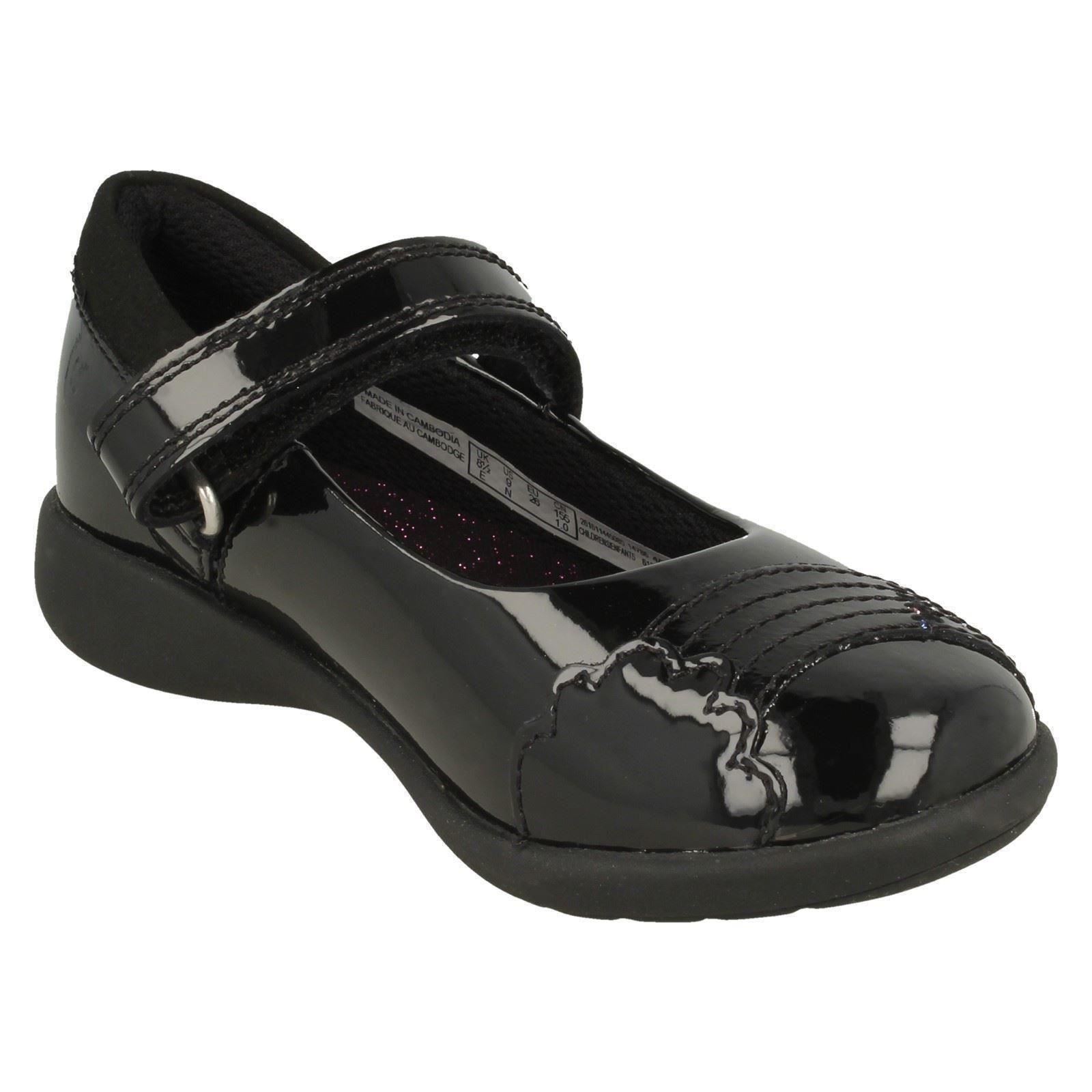 Mädchen Clarks Smart Regenbogen Detailliert Schulschuhe Etch Strahl - Picture 17 of 19