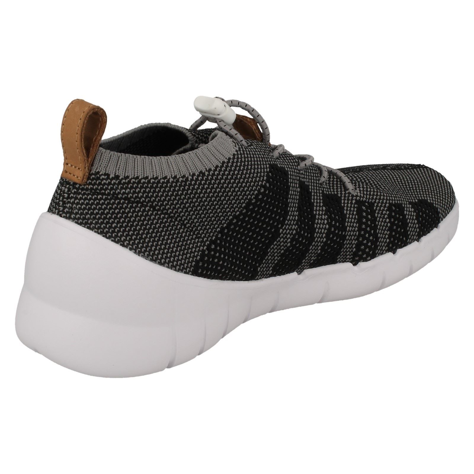 clarks girls black trainers