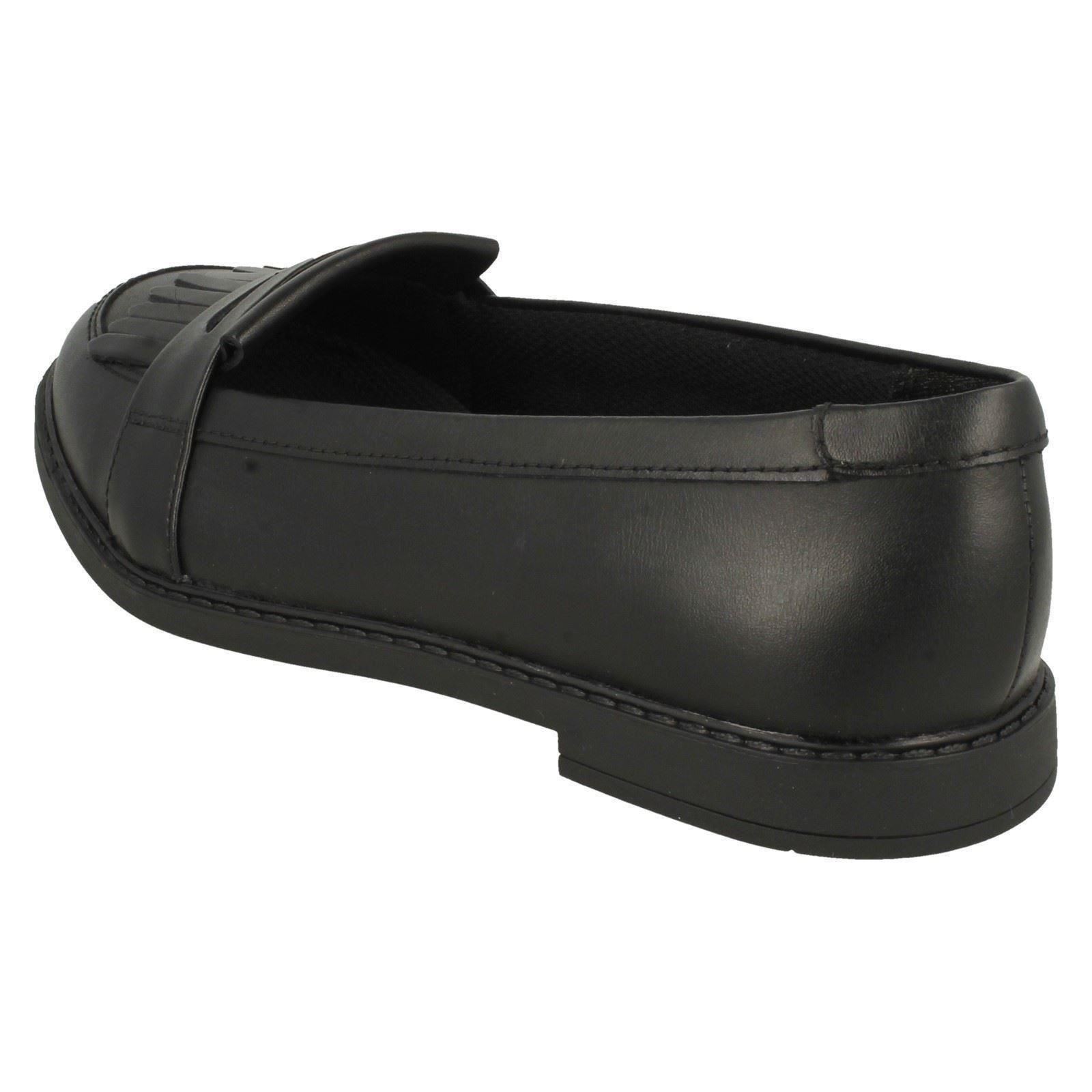 Girls Clarks Smart Slip On School Shoes Scala Bright - Picture 4 of 19