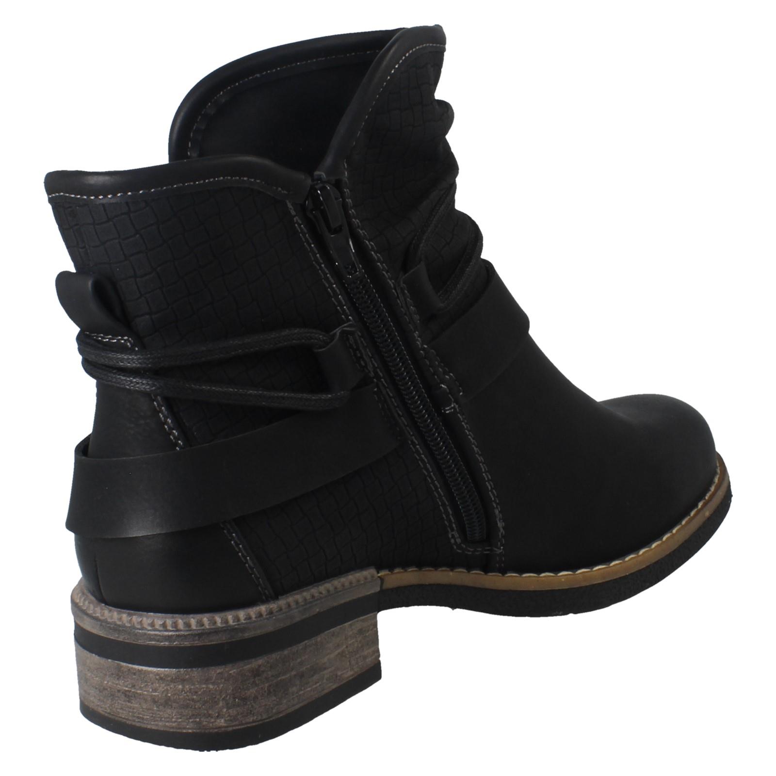 Ladies Rieker Fleece Lined Ankle Boots 94689 - Picture 6 of 10