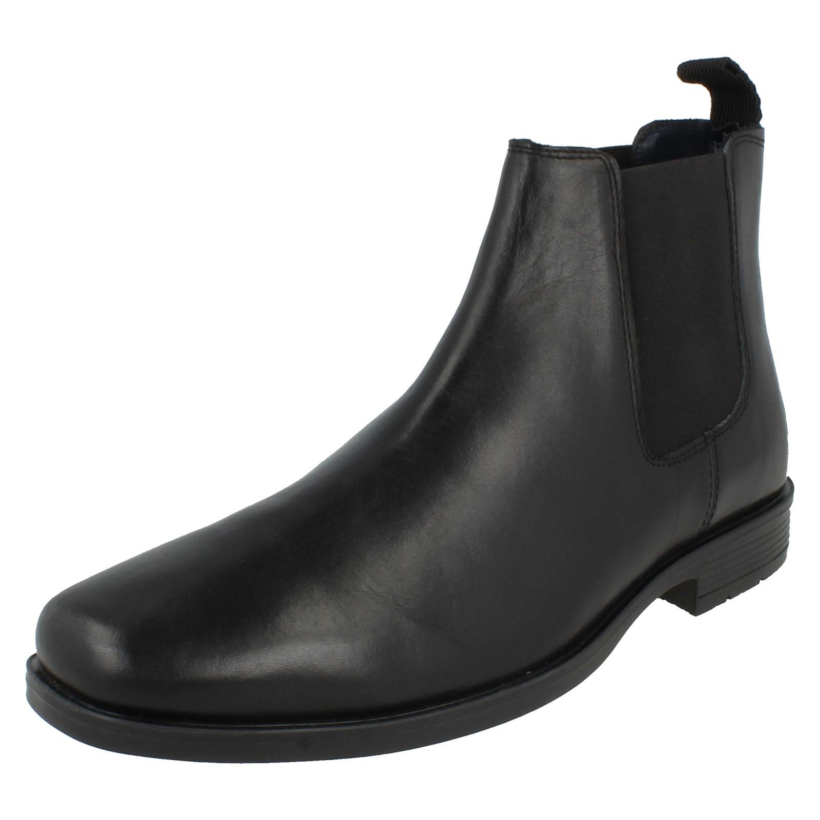 Bottes Chelsea En Cuir Élastiques Pour Hommes : Brennan - Picture 2 of 10
