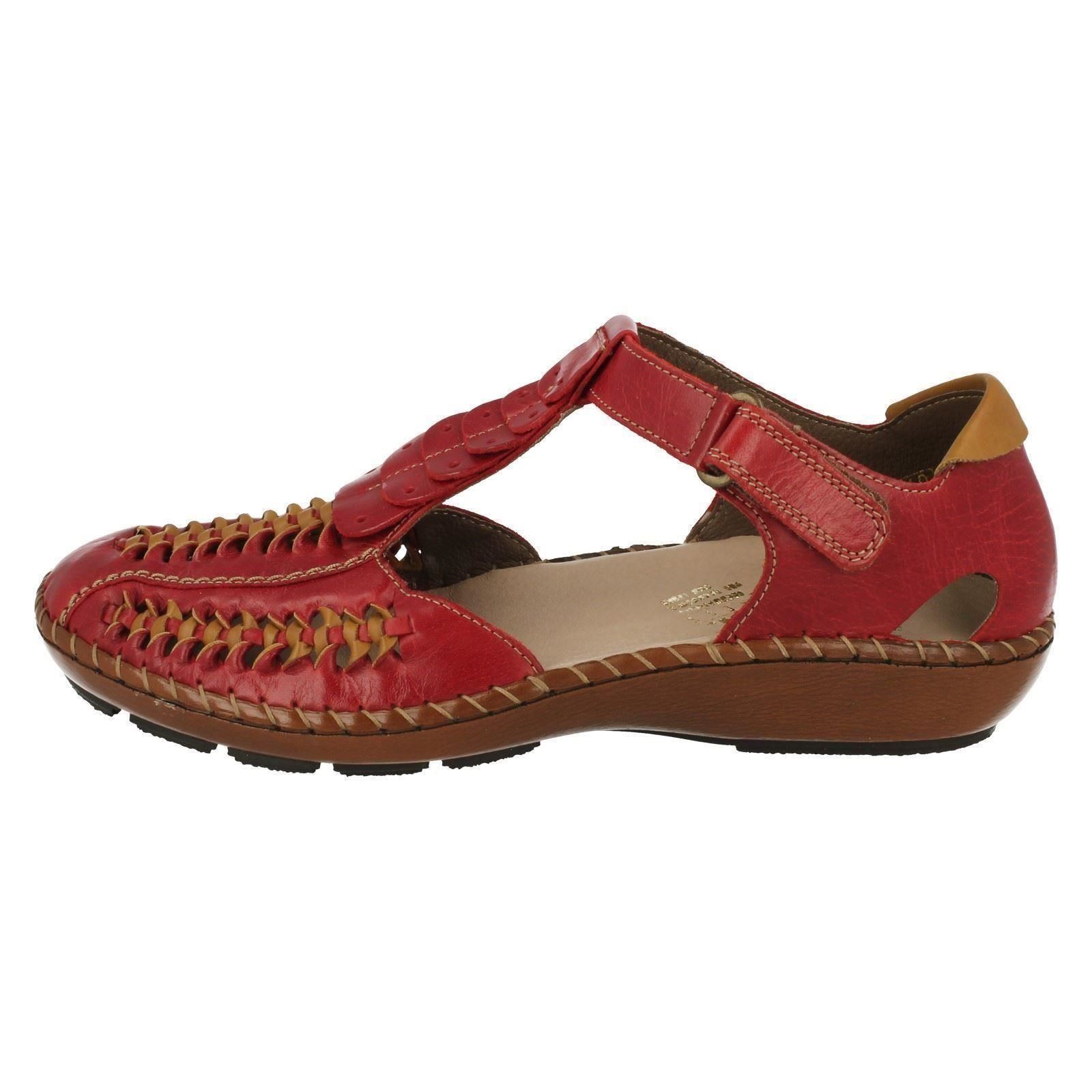 Ladies Rieker Leather Antistress Flat Shoes L1762 | eBay