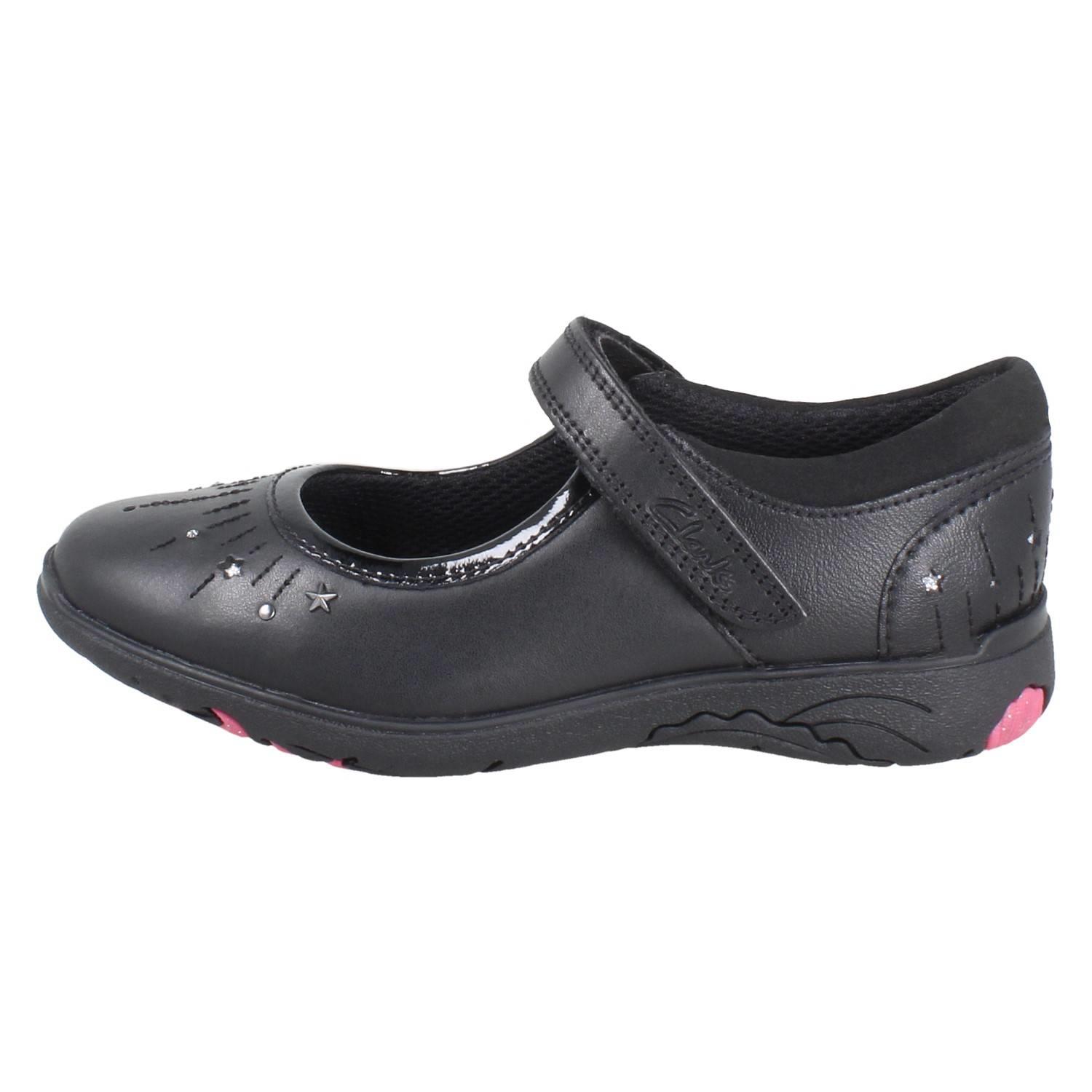 Girls Clarks Playprints Sea-Unicorn Leather Mary Jane School Shoes *Relda Wish* - Picture 3 of 19