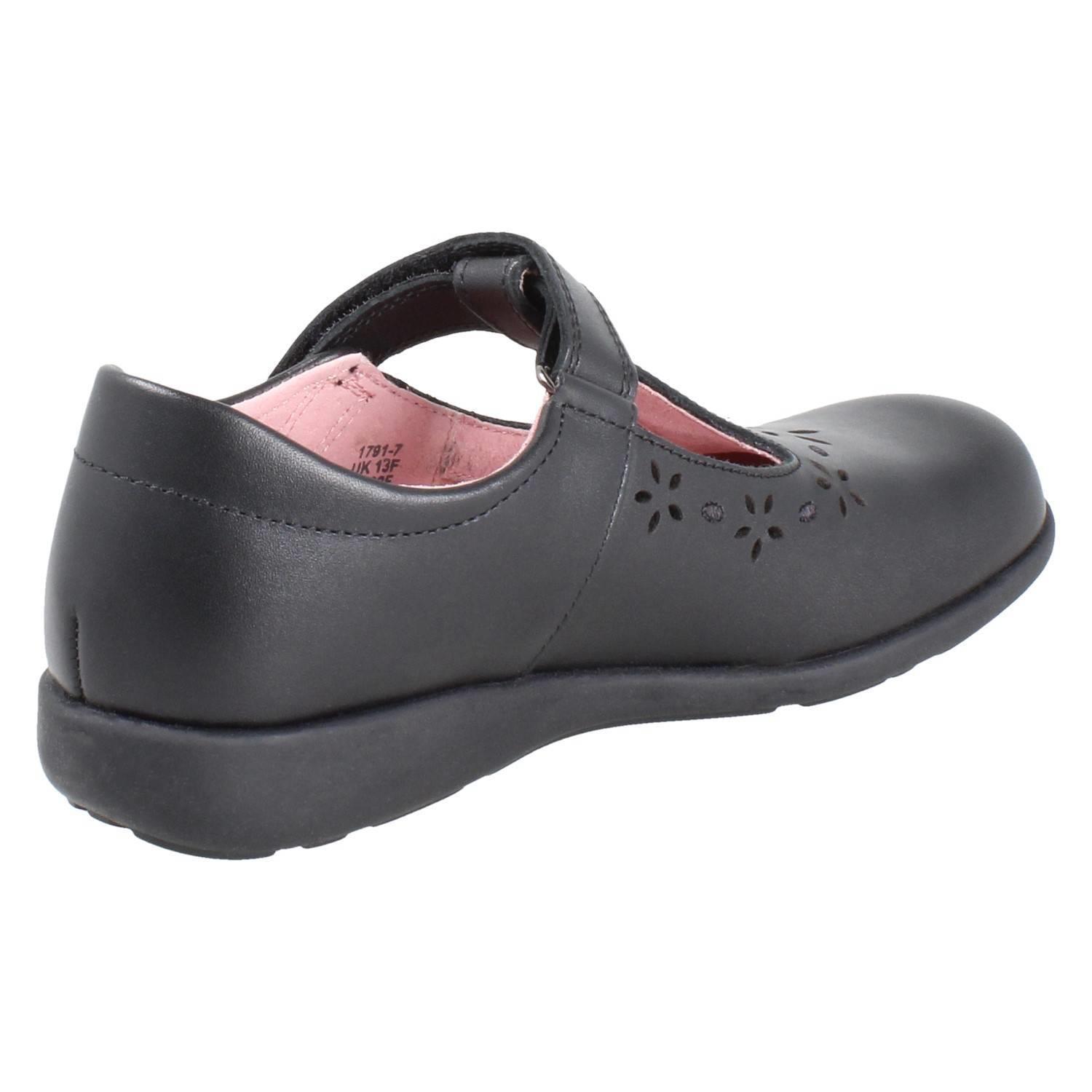 Girls Startrite Flower Punch Detail Leather T-Bar School Shoes *Charlotte* - Picture 6 of 19