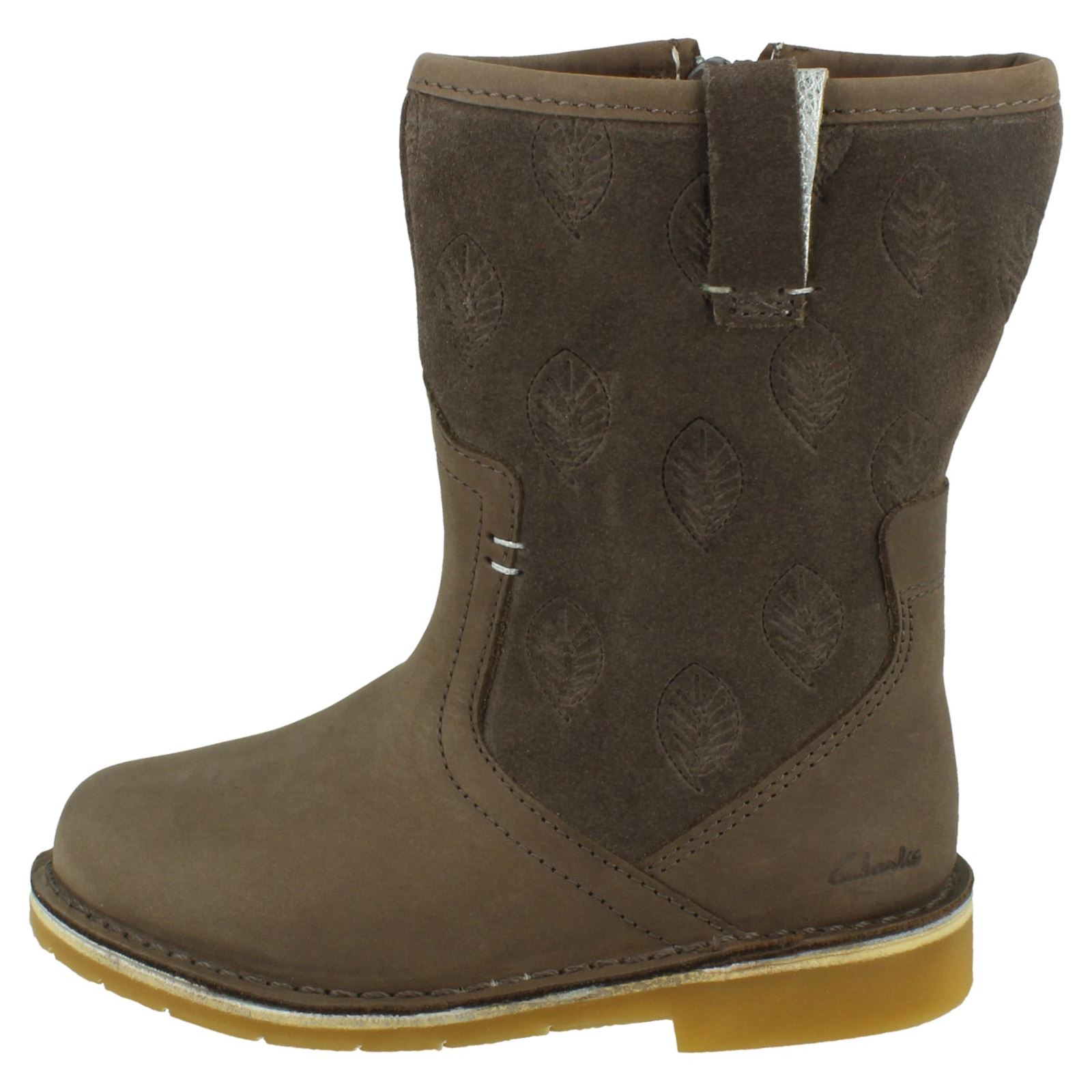 Girls Clarks Comet Pop Casual Mid Calf Boots - Picture 17 of 19