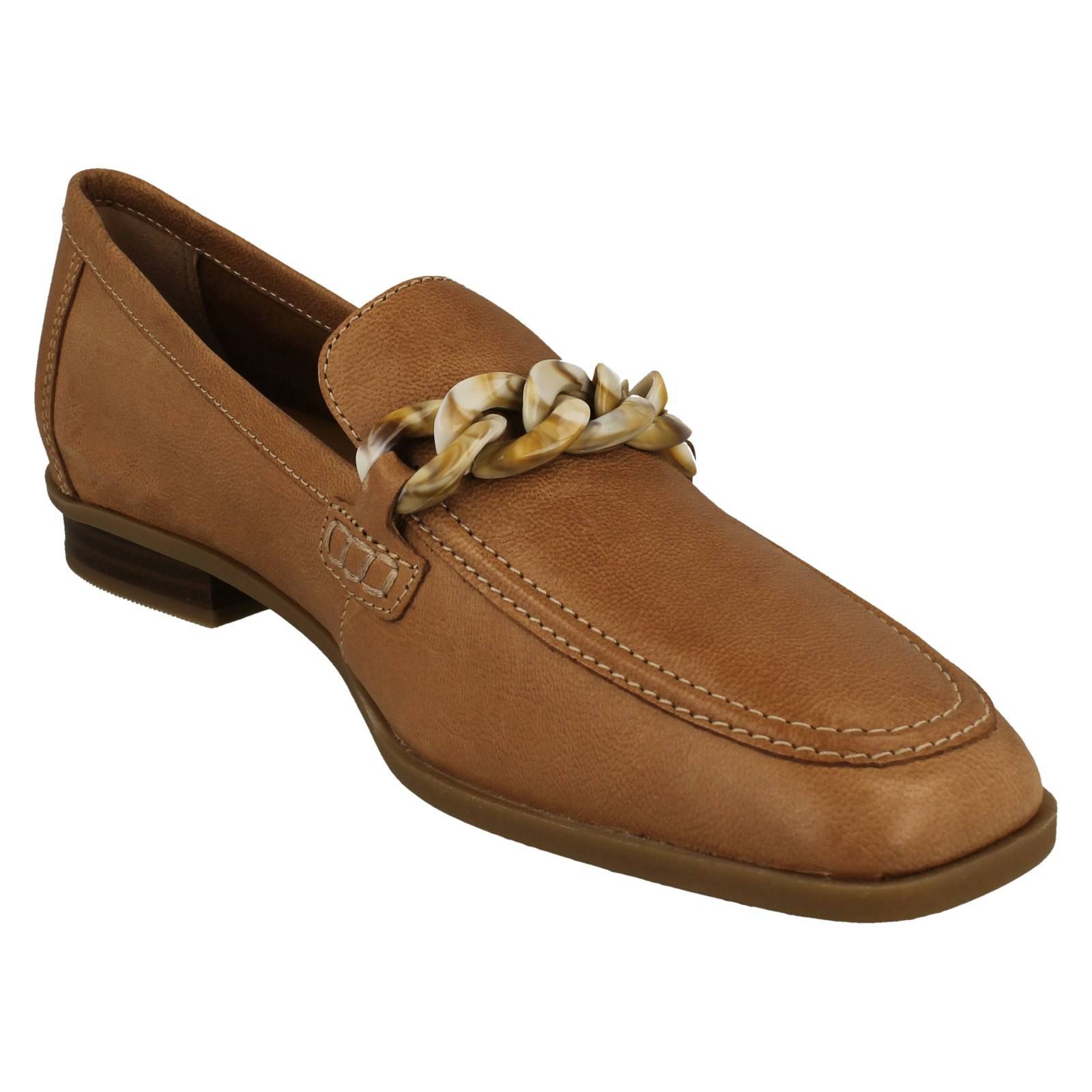 Mujer Clarks Cuero Suave Punta Cuadrada Mocasines Estilo Smart Zapatos: Sarafyna - Picture 35 of 55